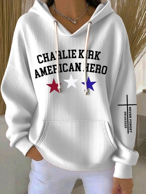 Charlie Kirk American Hero Hoodie Rest In Peace Charlie Kirk Clothing Memorial Gifts