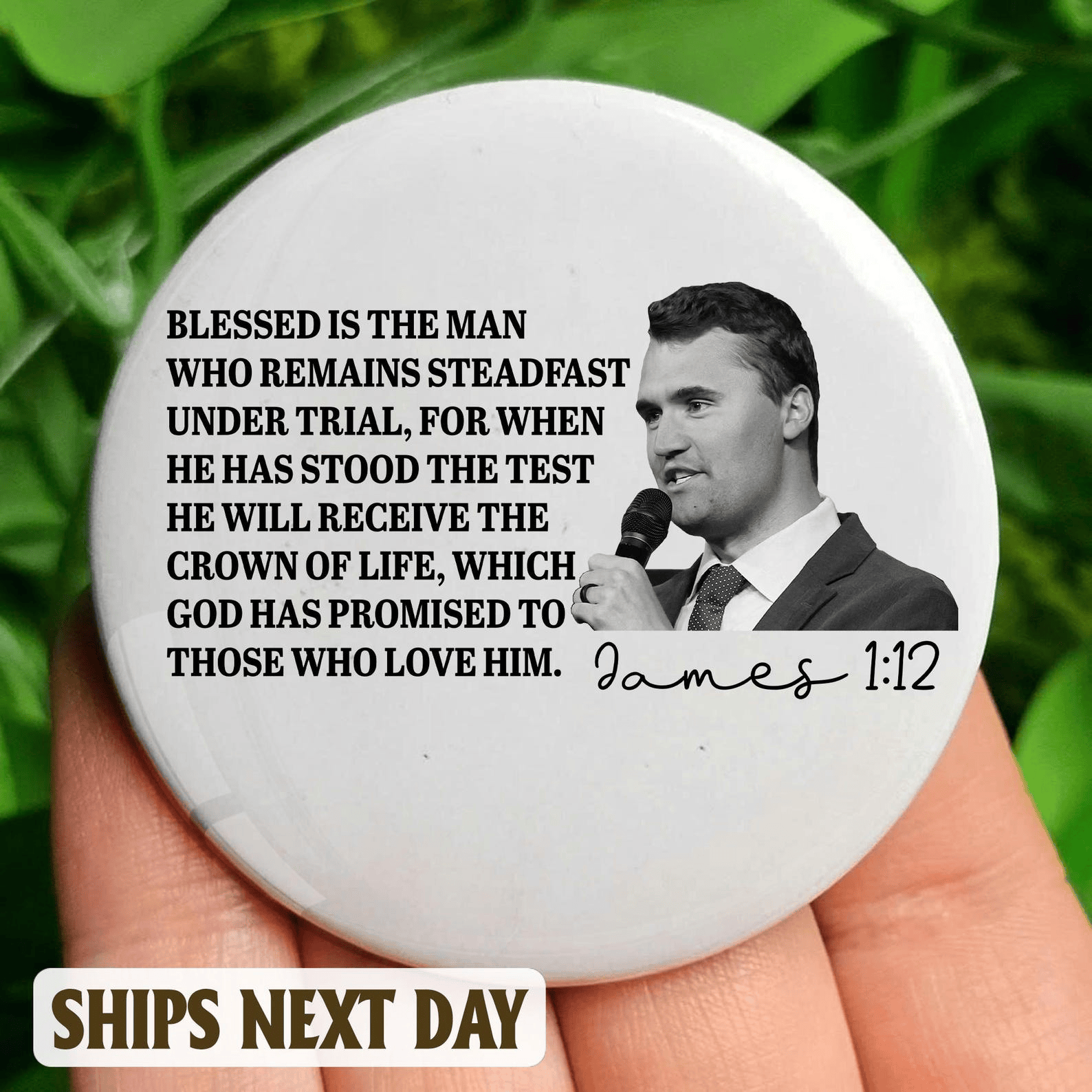 Charlie Kirk Biblical Verse Pinback Button Freedom Charlie Kirk Pinback Button Political Pin Conservative Lapel Badge