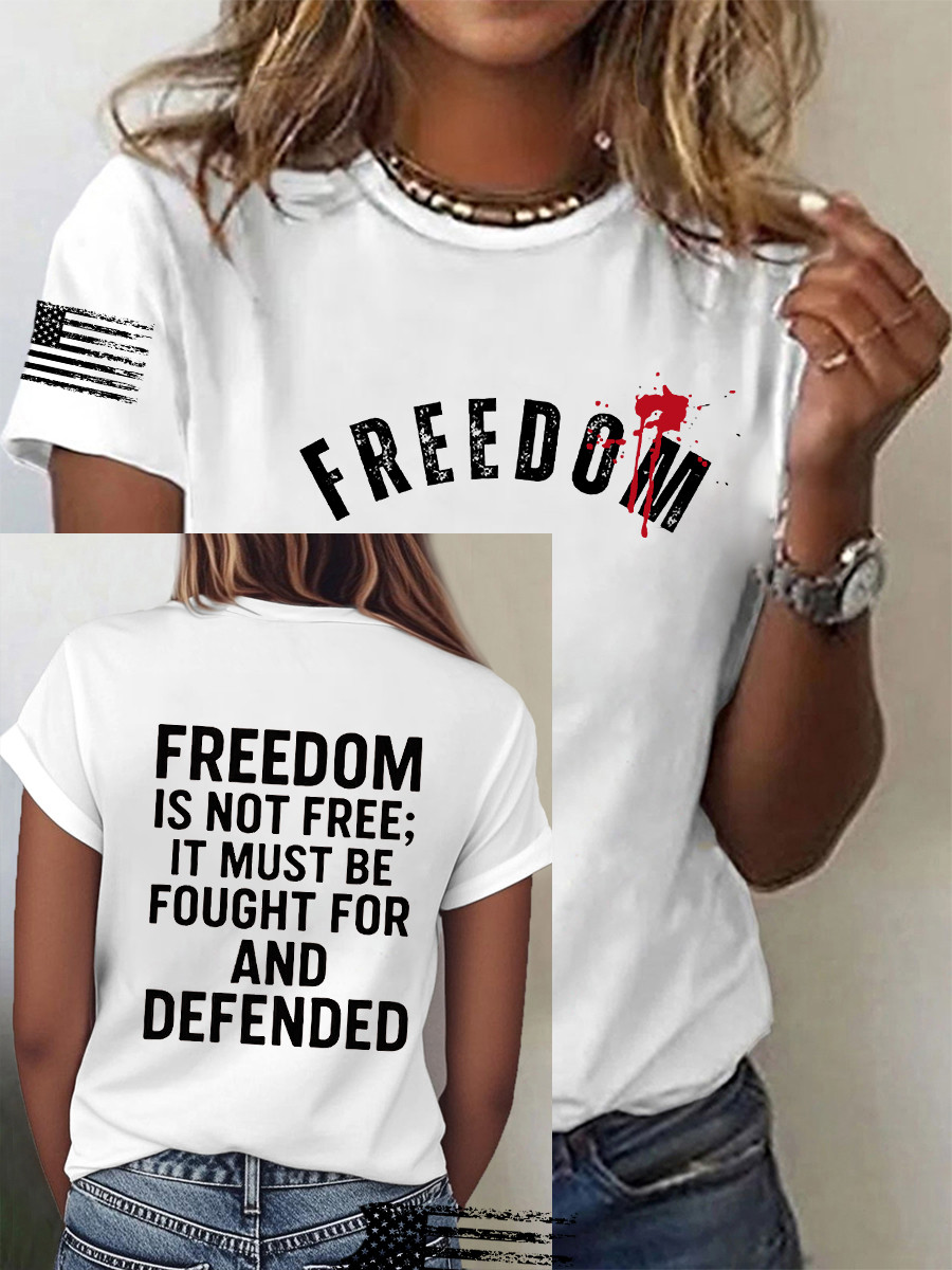 Charlie Kirk Bloody Freedom T-Shirt Freedom Is Not Free Clothes Gifts For Mother