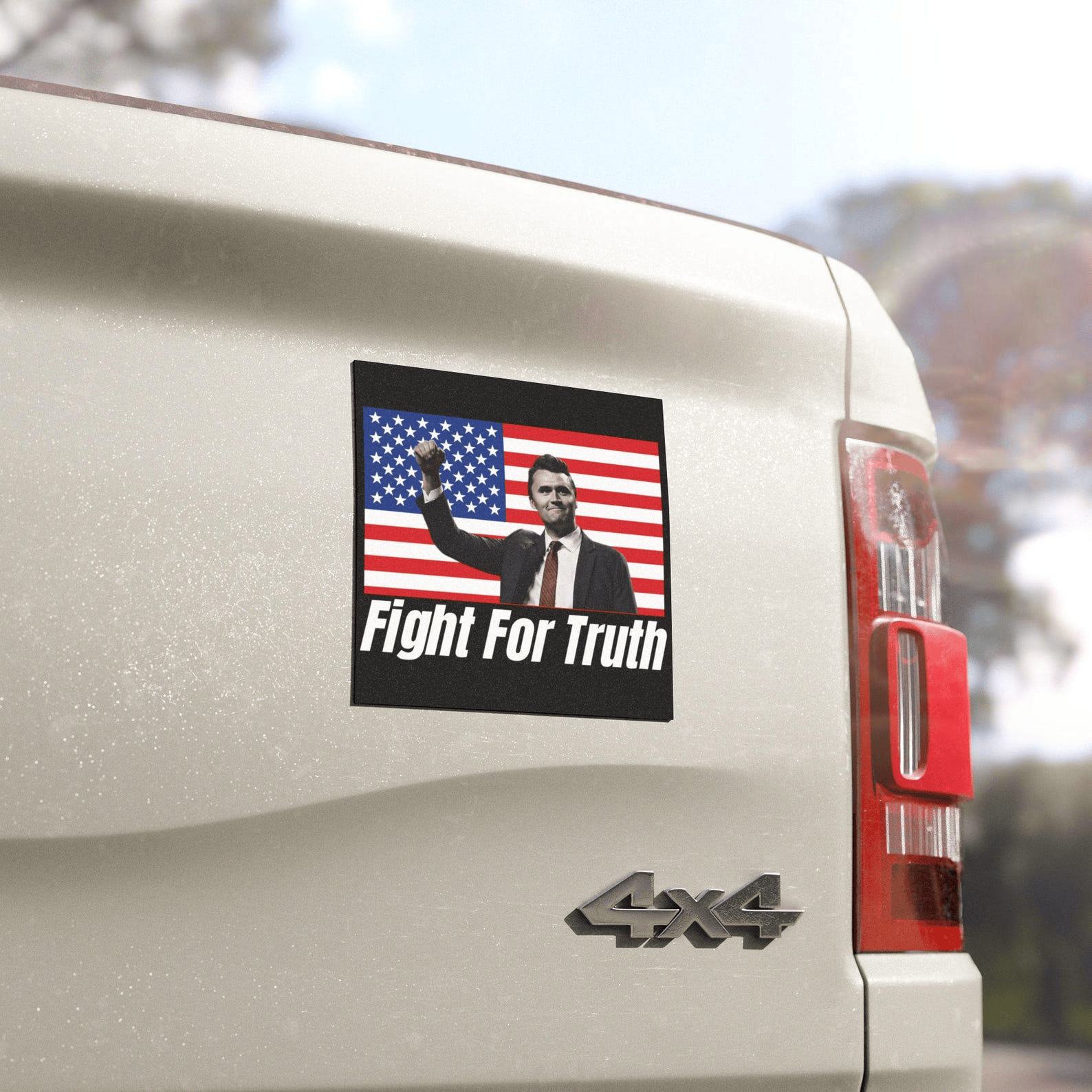 Charlie Kirk Car Magnet Fight for Truth Vehicle Decal Turning Point Car Sticker