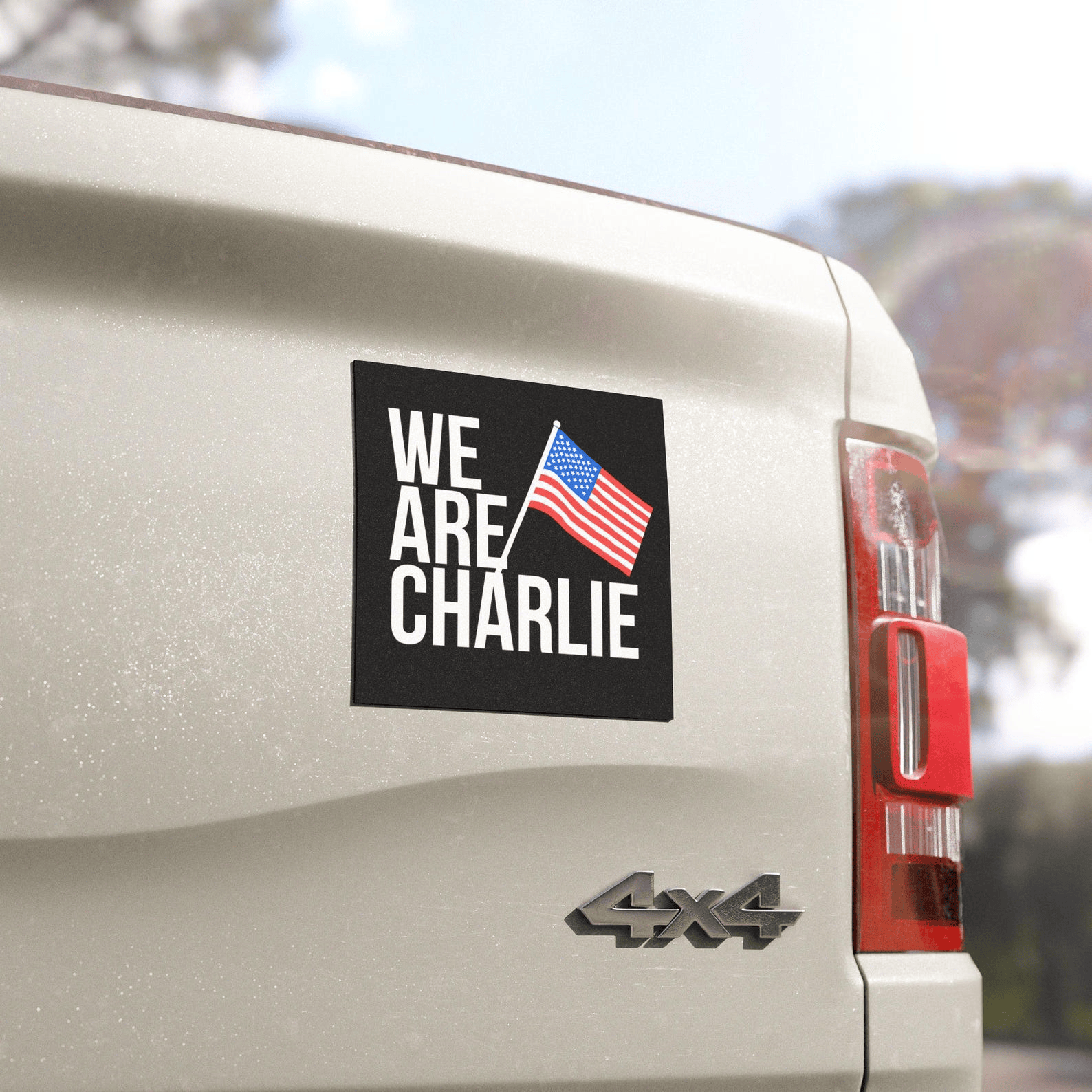 Charlie Kirk Car Magnet We Are Charlie American Vehicle Decal Turning Point Car Sticker Patriotic Auto Accessory Freedom USA Car Decor