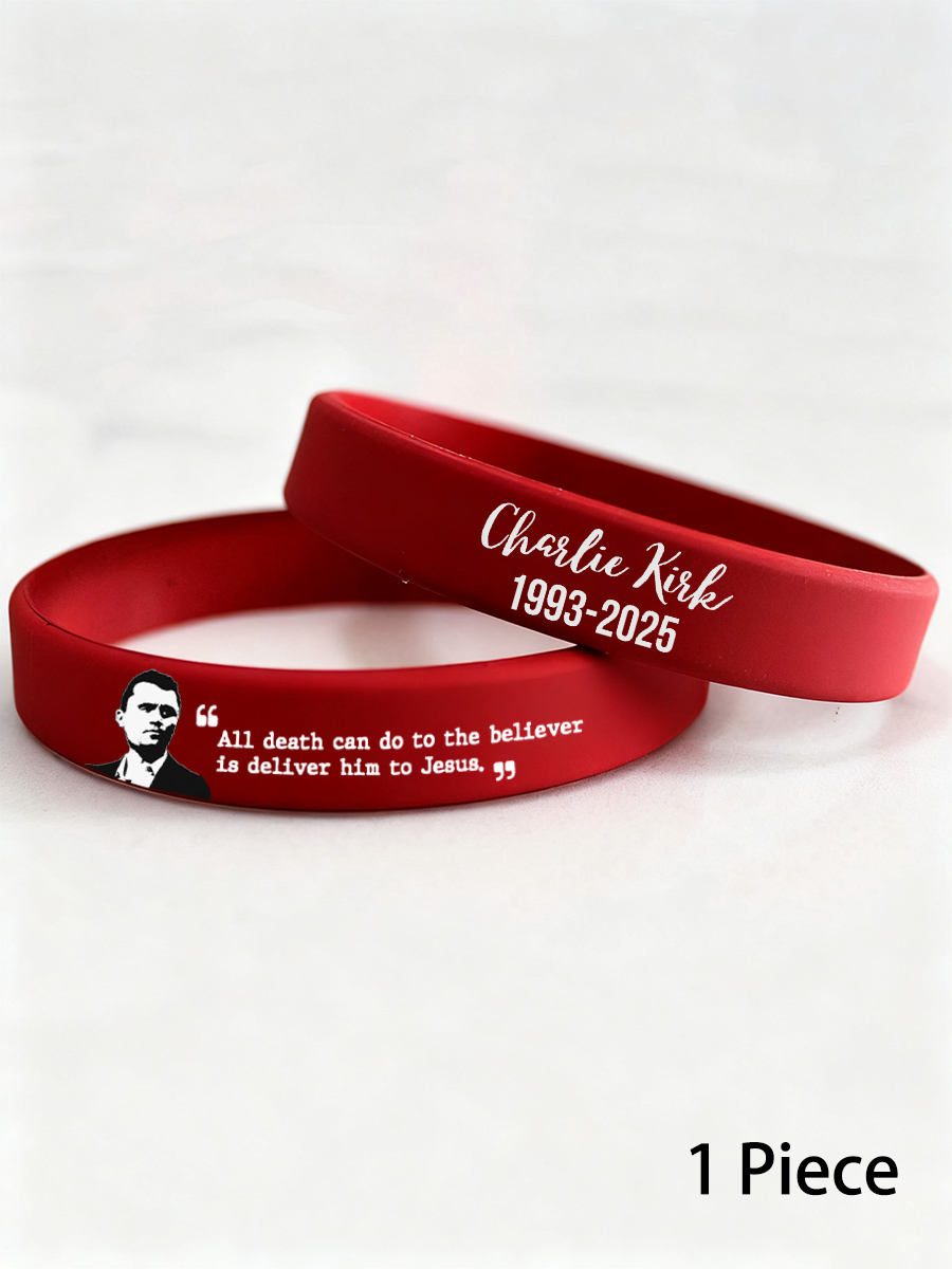 Charlie Kirk Christian Merch Wristband God Faith Country 1993 2025 Tribute Gift Ideas