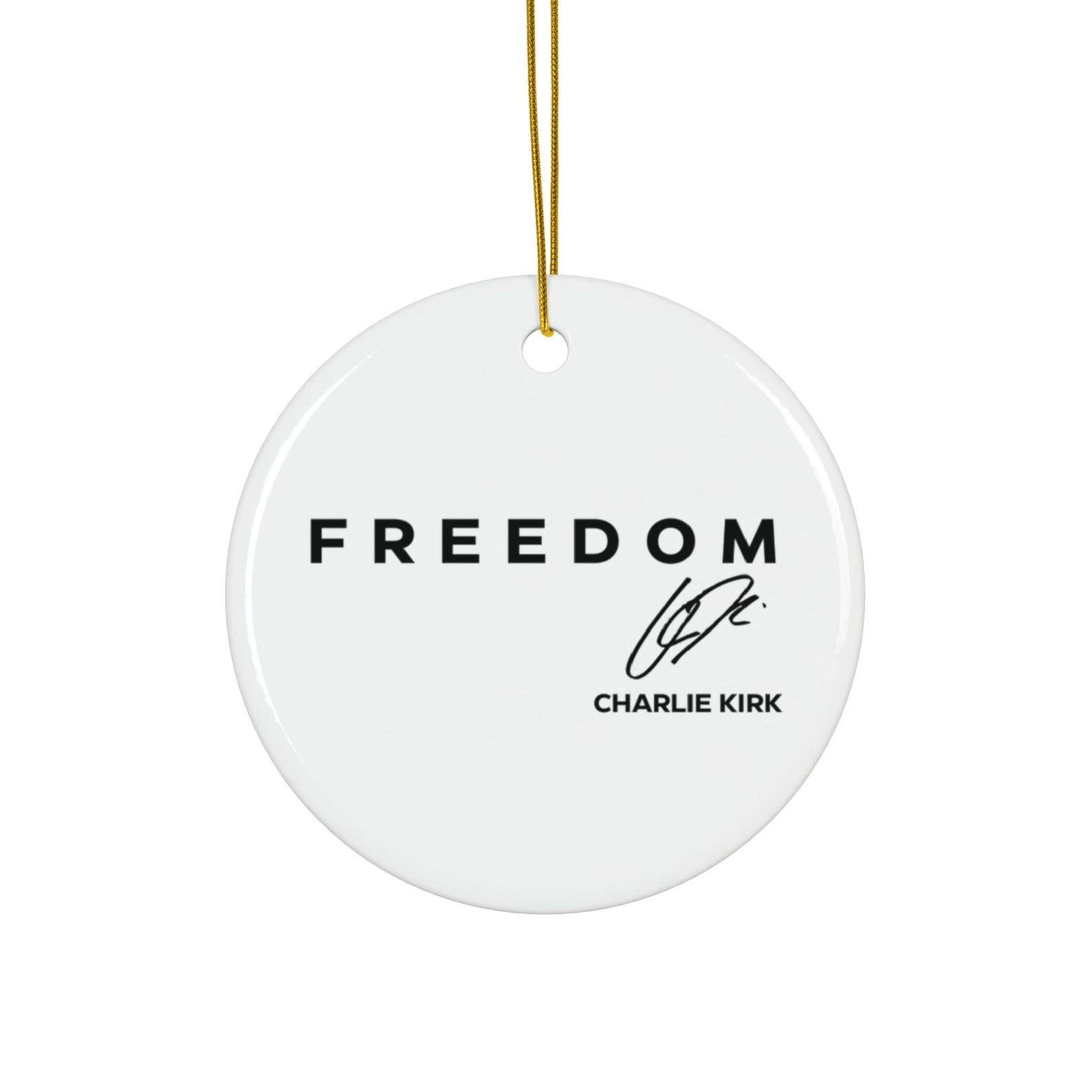 Charlie Kirk Christmas Ornament Freedom Design Turning Point USA Holiday Decor Christmas Tree Ornament Christian Gift