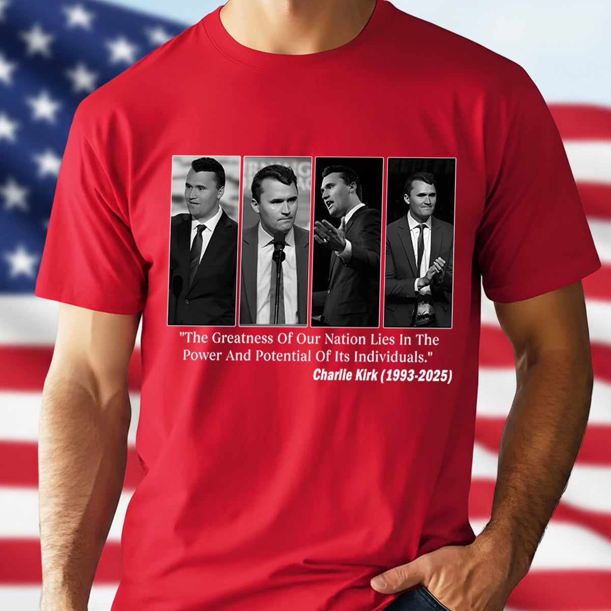 Charlie Kirk Conservative Patriot Memorial Dark Shirt Gift for Patriots