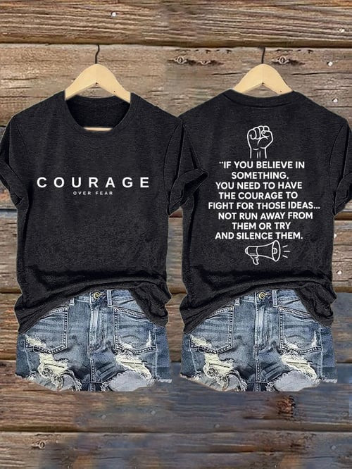 Charlie Kirk Courage Over Fear T-Shirt This Is The Turning Point Conservative Support Shirt