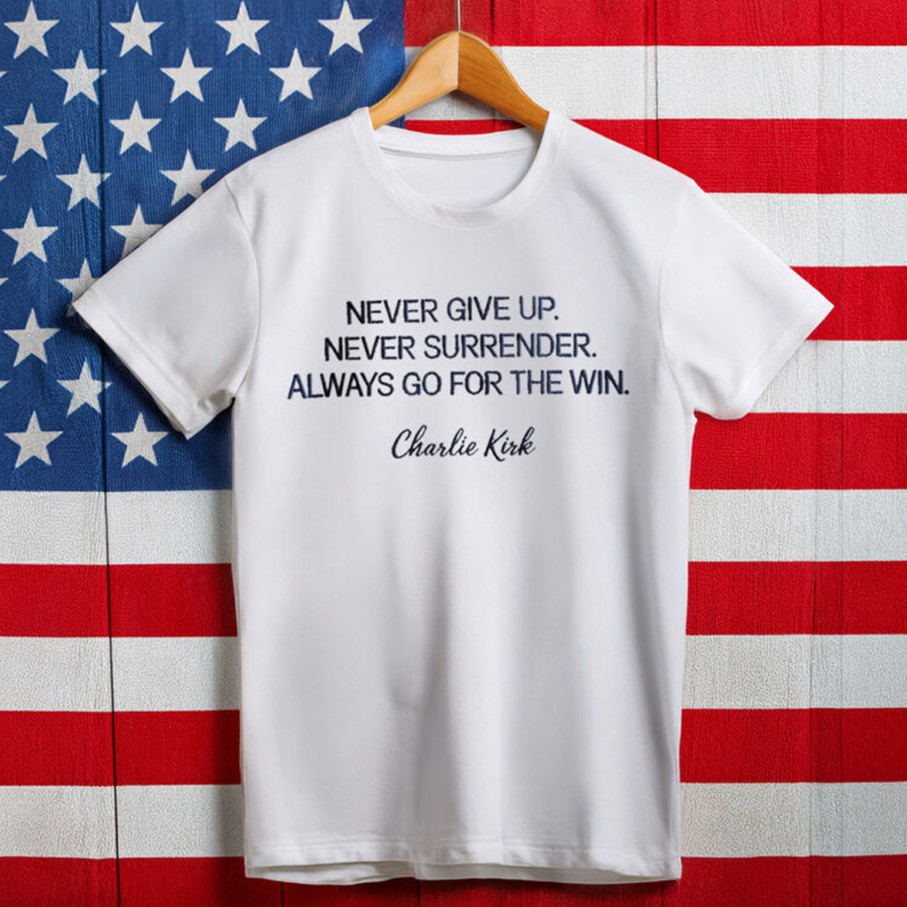 Charlie Kirk Embroidered Shirt