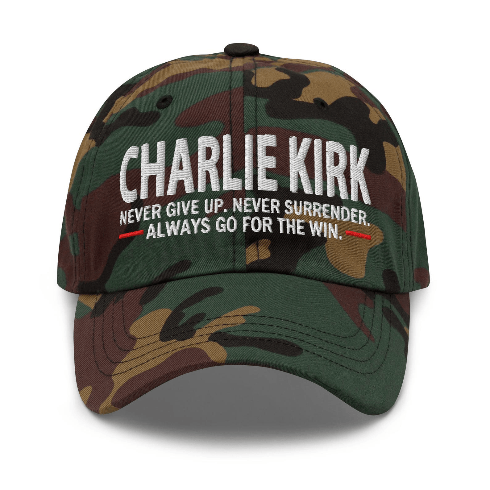 Charlie Kirk Embroidery Hat Never Give Up Never Surrender Hat Charlie Kirk Memorial Gift