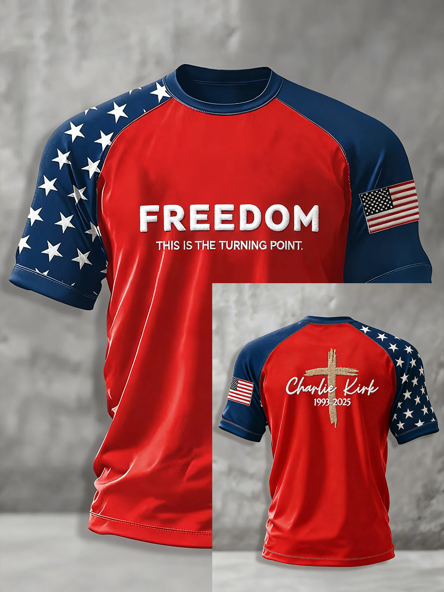 Charlie Kirk Faith And Freedom T-Shirt This Is The Turning Point Clothes Memorial Gifts