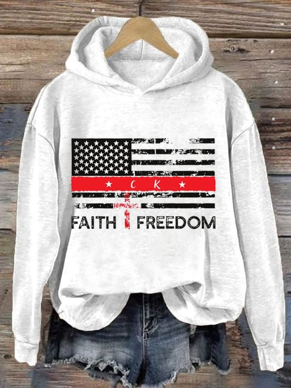Charlie Kirk Faith Freedom Hoodie Charlie Kirk Holy Cross CK Apparel Gifts For Christians