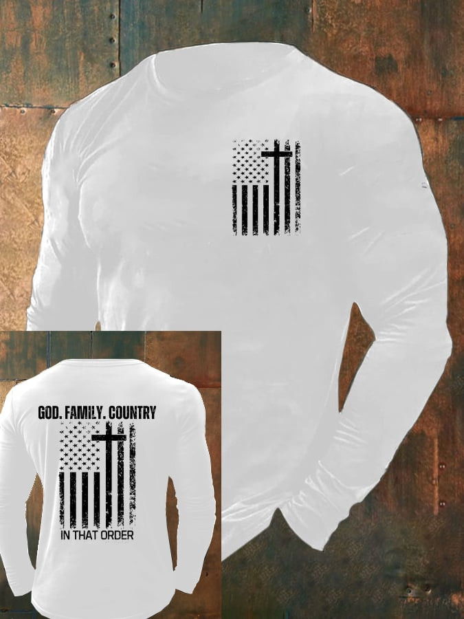 Charlie Kirk Faith In Jesus Long Sleeve Shirt God Family Country In That Order CK Tribute
