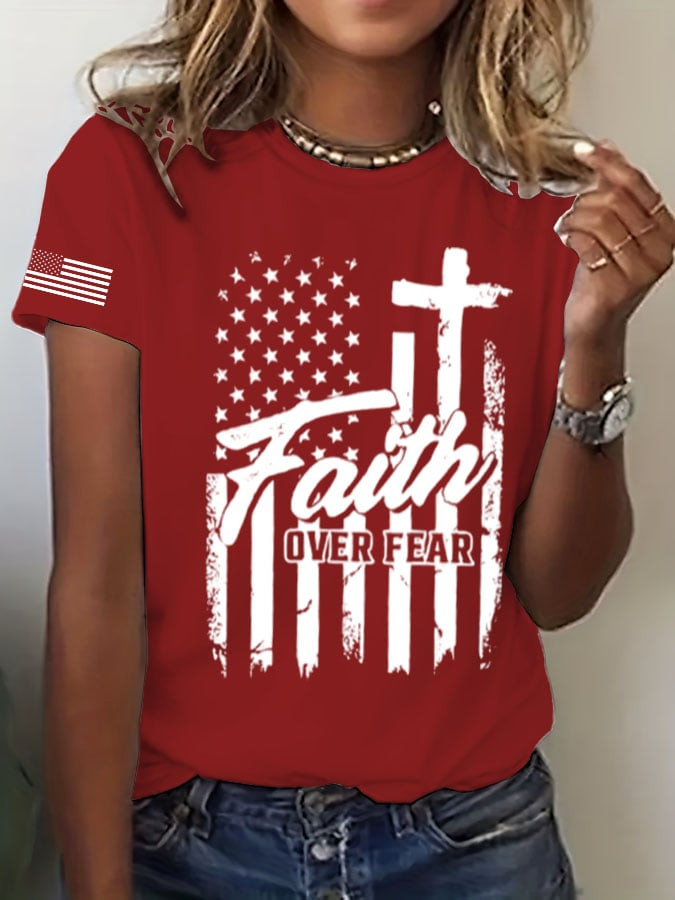 Charlie Kirk Faith Over Fear T-Shirt Turning Point Usa Merch Gift Ideas