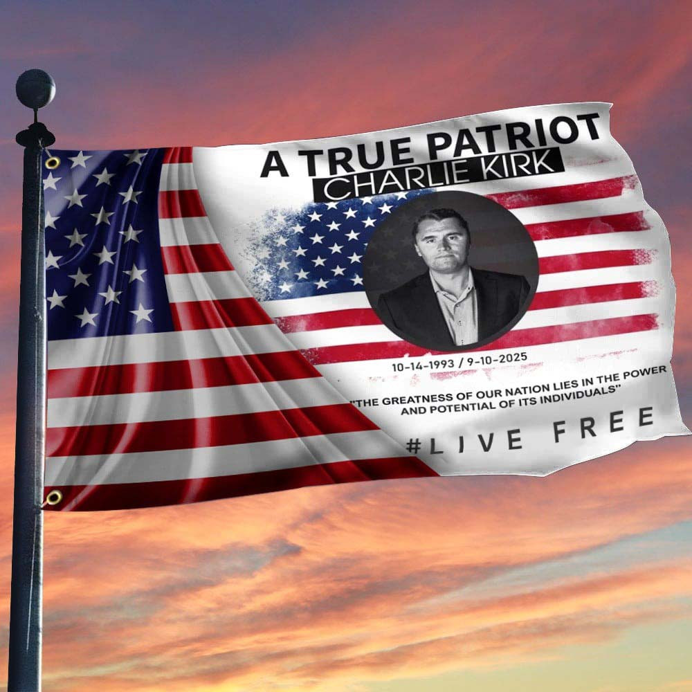 Charlie Kirk Flag A True Patriot American Flag Live Free Gifts For Freedom Fans