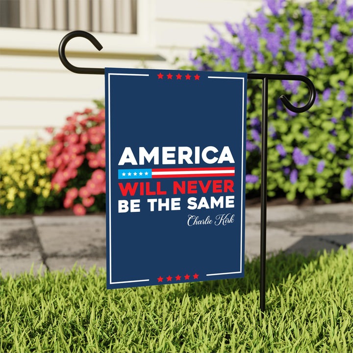 Charlie Kirk Flag America Will Never Be The Same Patriotic Outdoor Decor_