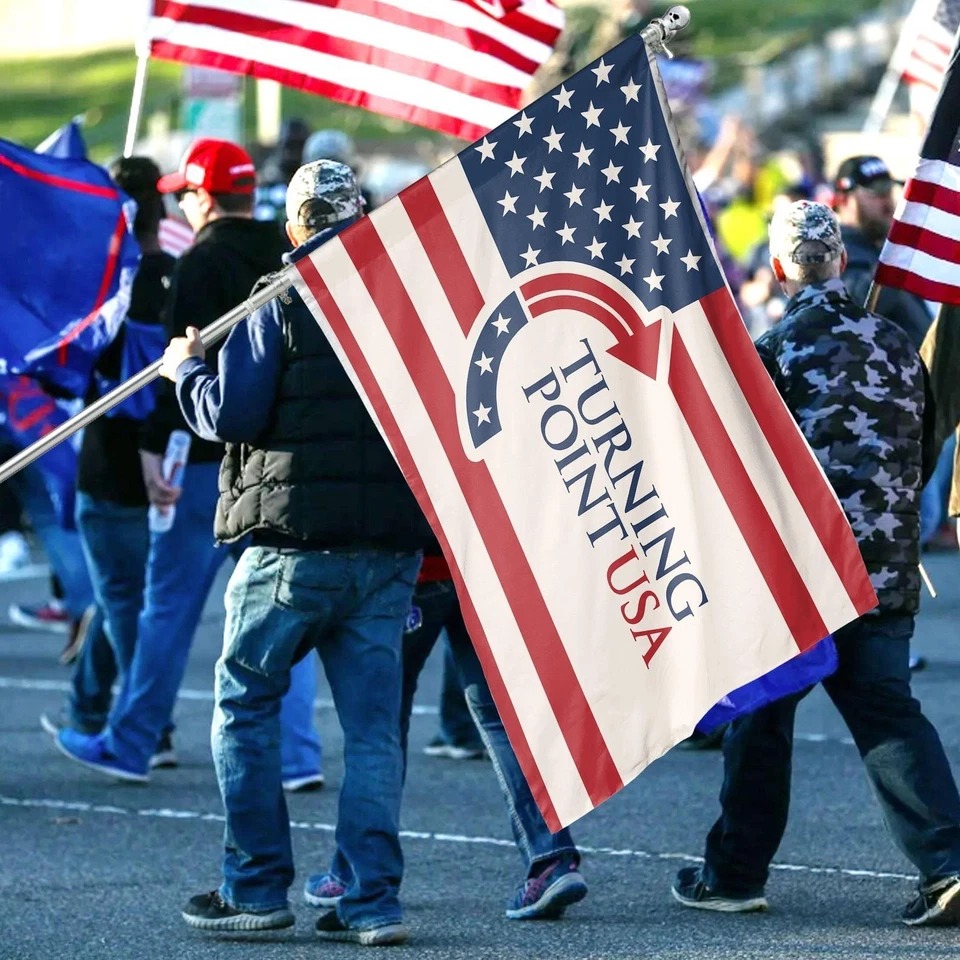Charlie Kirk Flag Turning Point USA Charlie Kirk Freedom Merch Gift For Patriots