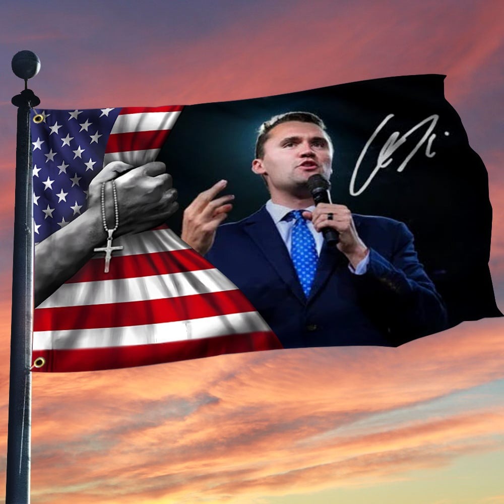 Charlie Kirk Flag Turning Point USA Merch Outdoor Patriotic Decor Memorial Gifts