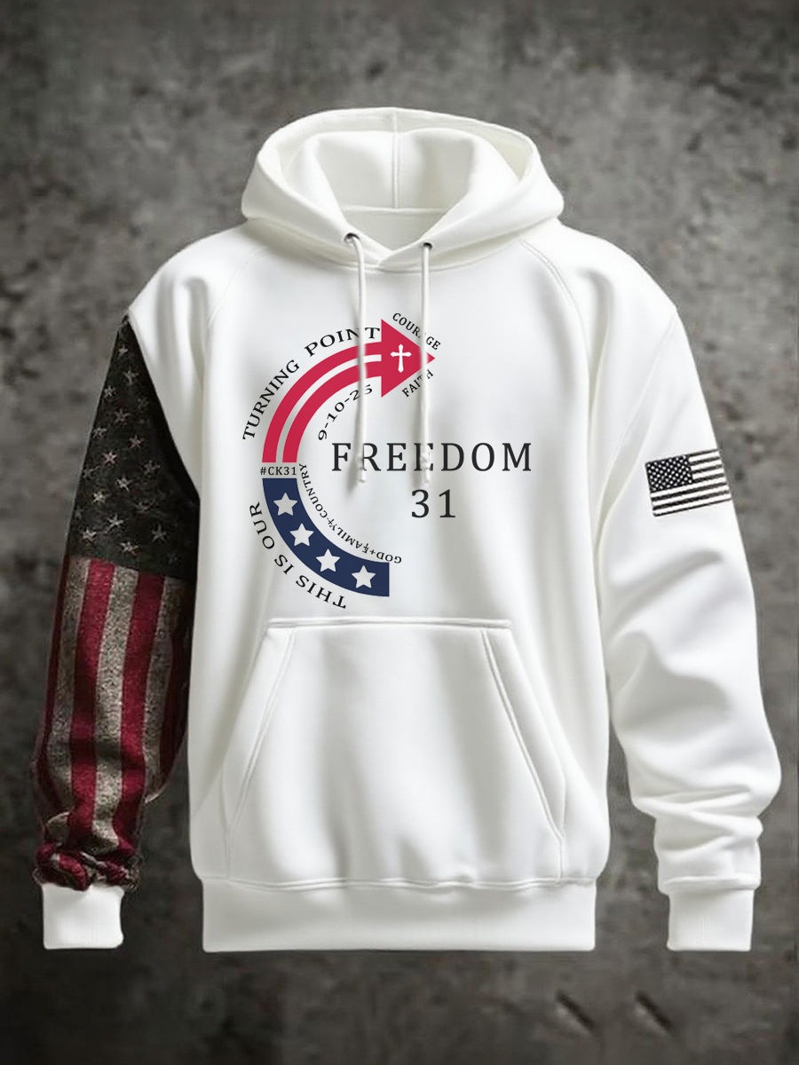 Charlie Kirk Freedom 31 Hoodie This Is Our USA Flag Memorial Tribute Gifts For Him