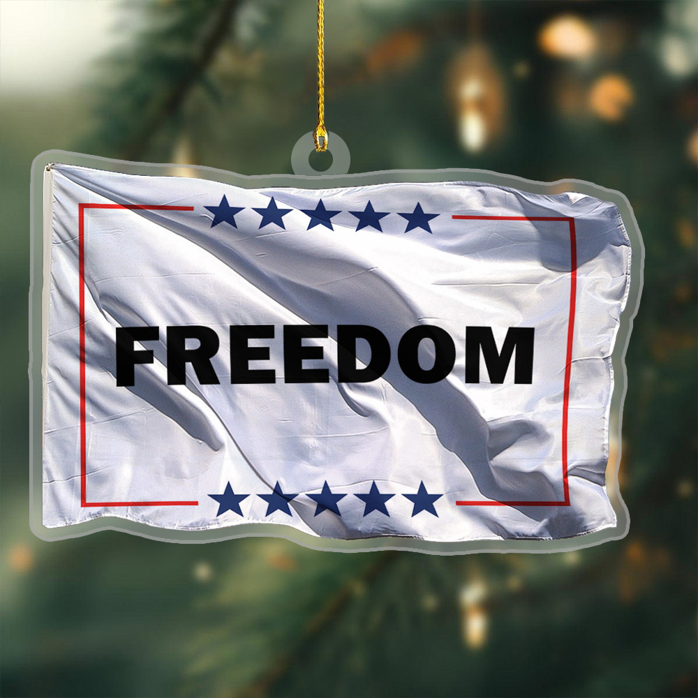 Charlie Kirk Freedom Acrylic Christmas Ornament Rip Memorial Charlie Kirk Christmas Gifts