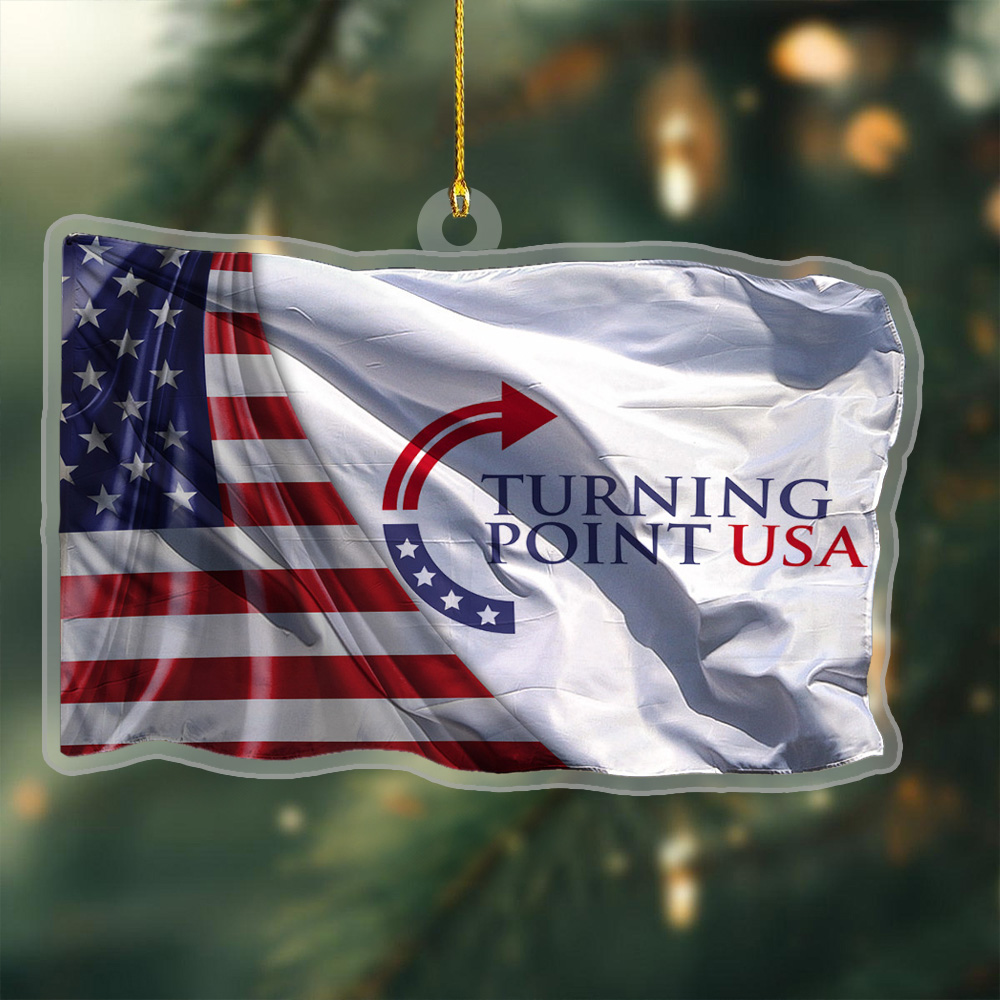 Charlie Kirk Freedom Acrylic Christmas Ornament Turning Point USA Memorial TPUSA Xmas Presents
