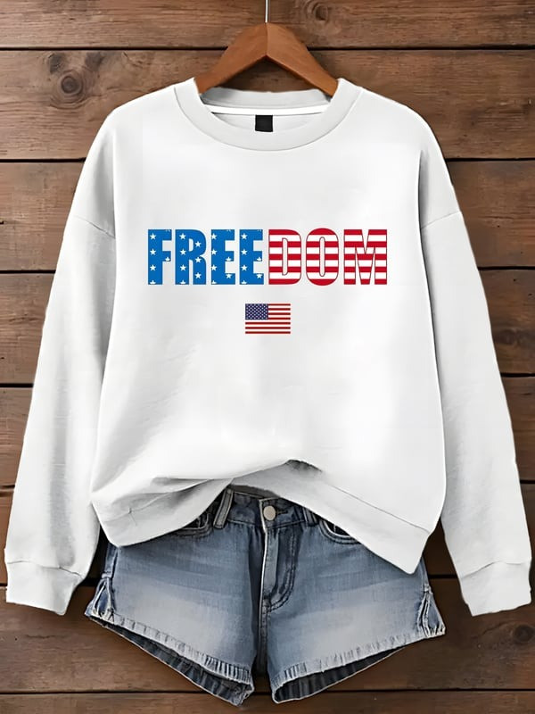 Charlie Kirk Freedom American Flag Print Sweatshirt Best Gift For America Supporters