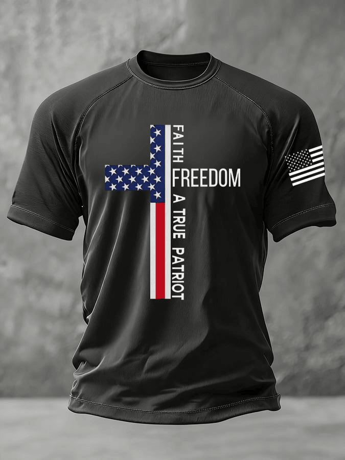 Charlie Kirk Freedom American Flag T-Shirt Memorial Tribute Gift for Supporters