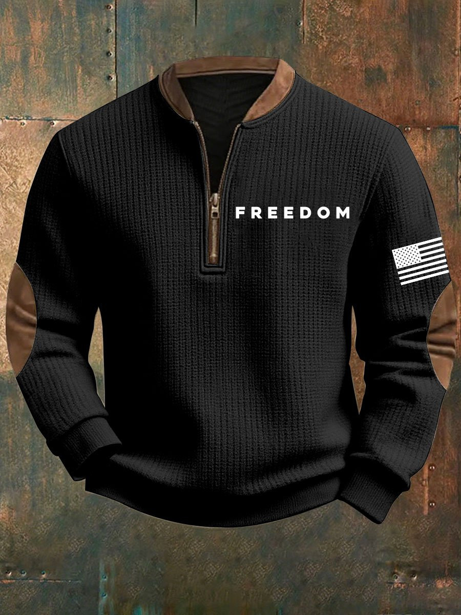 Charlie Kirk Freedom Black Quarter Zip Hoodie Freedom Charlie Kirk Merch Charlie Kirk Clothing