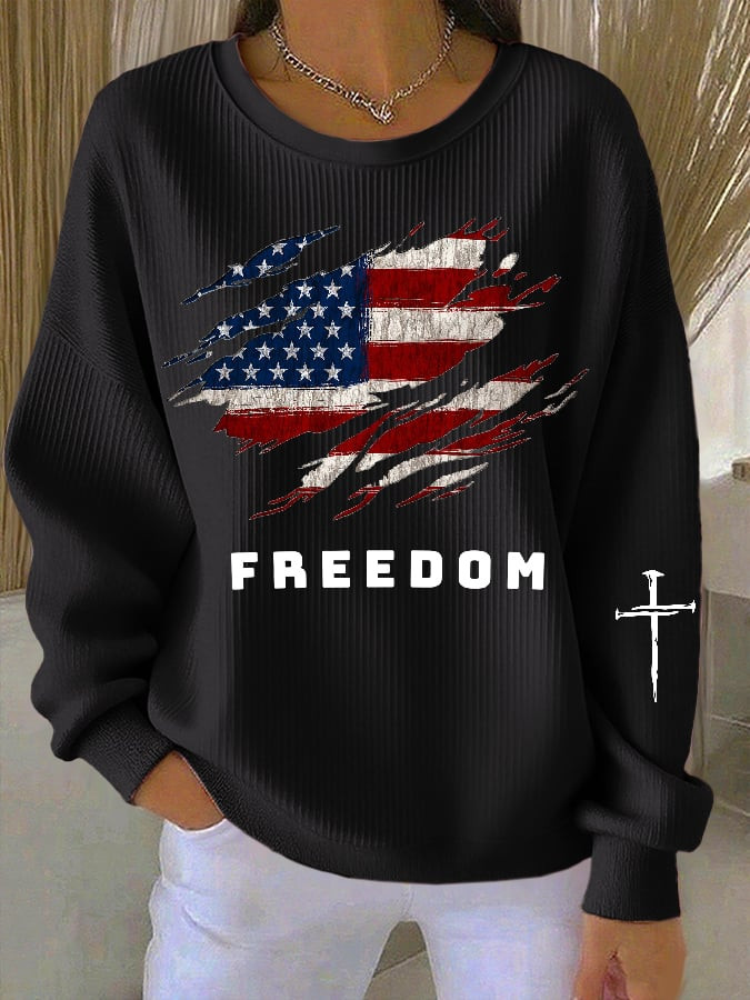 Charlie Kirk Freedom Black Sweatshirt Faith And Freedom Merch Charlie Kirk Tribute