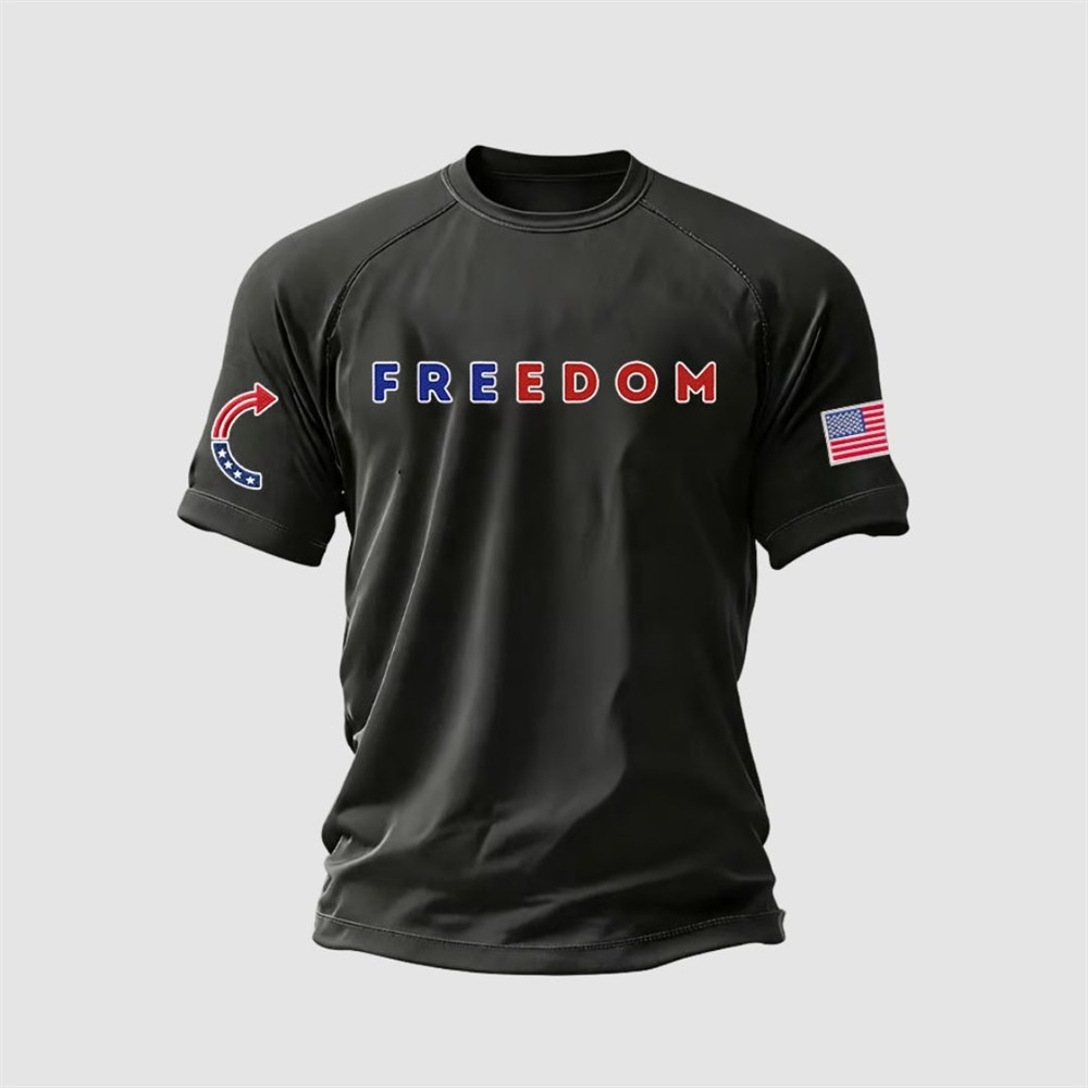 Charlie Kirk Freedom Blue Red T-Shirt Turning Point USA Merch Best Charlie Kirk Clothing