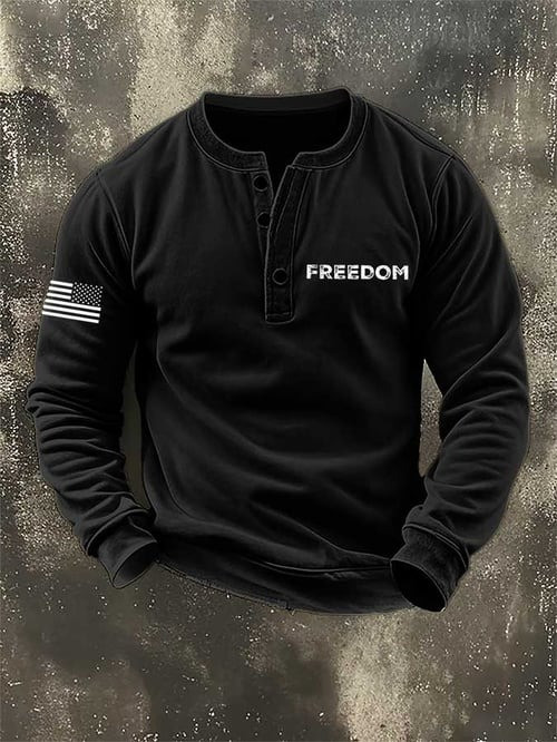 Charlie Kirk Freedom Button Long Sleeve Shirt Great American Patriot Charlie Kirk Gifts