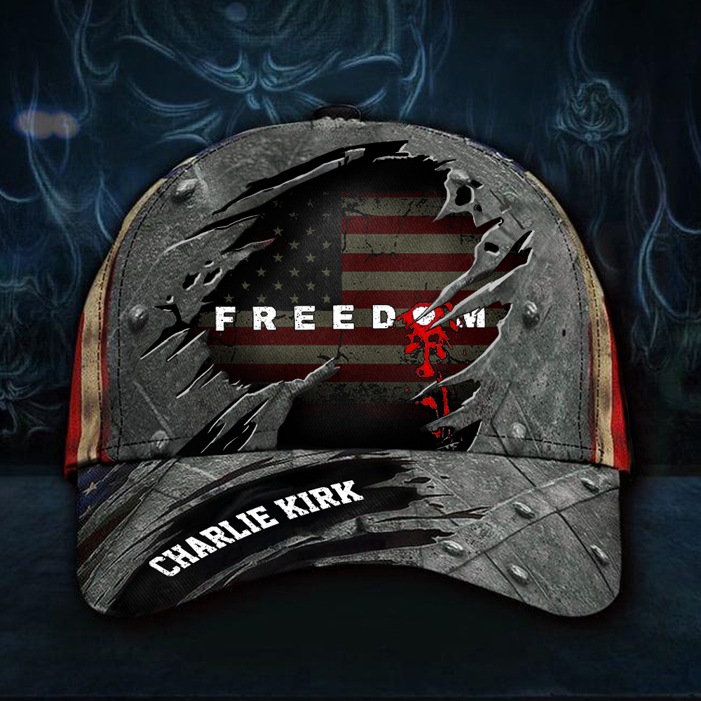 Charlie Kirk Freedom Cap Freedom Bloody RIP Charlie Kirk 47 Unique Memorial Cap Present