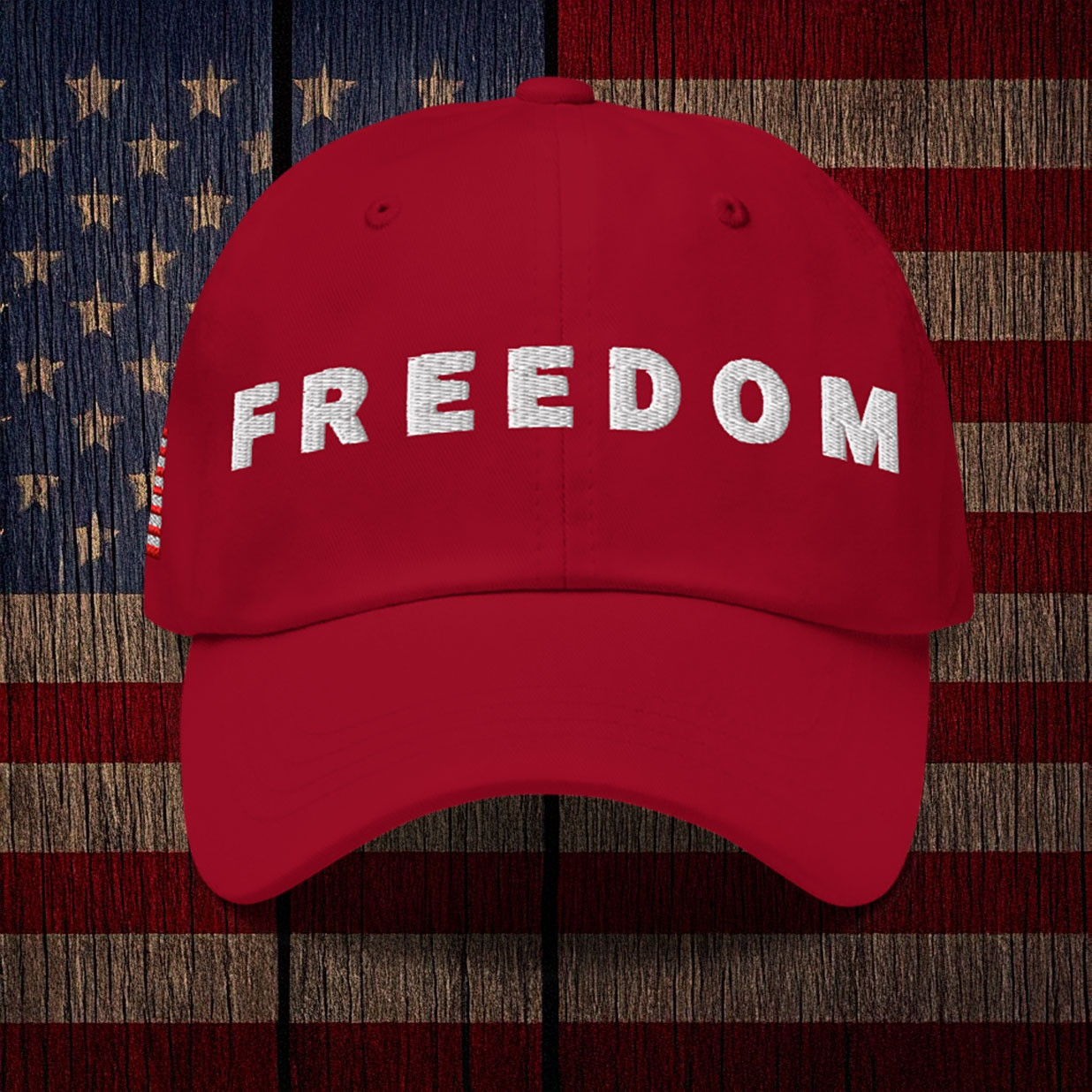 Charlie Kirk Freedom Classic Hat Red Embroidered Charlie Kirk Merch