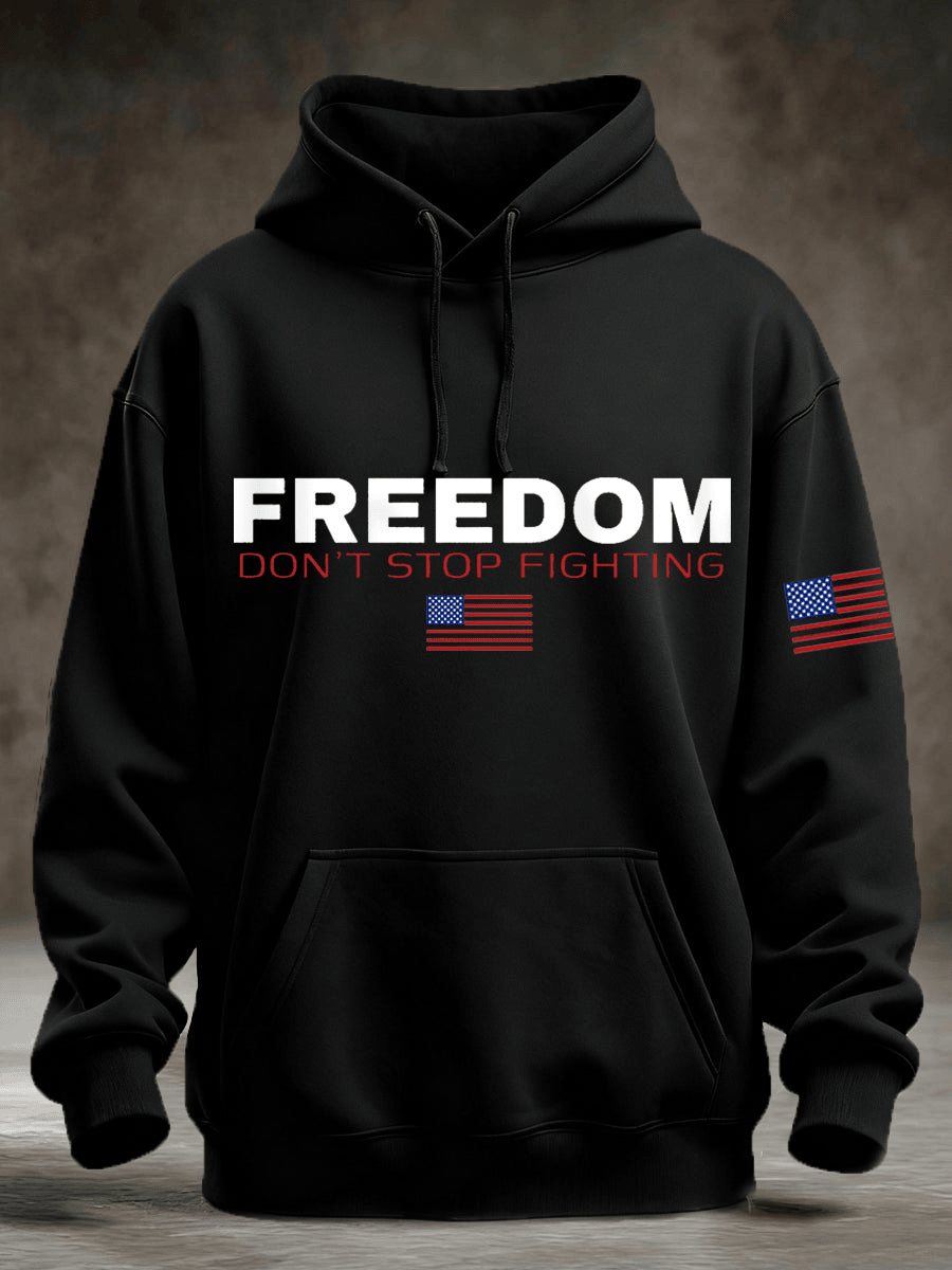 Charlie Kirk Freedom Don't Stop Fighting Hoodie Turning Point USA Charlie Kirk Hoodie Tribute Gift