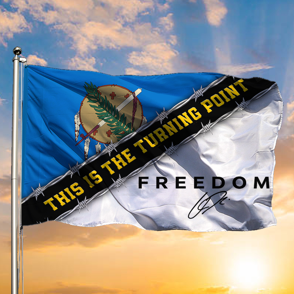 Charlie Kirk Freedom Flag Sooner Freedom This Is The Turning Point Signed Flag Gift Ideas
