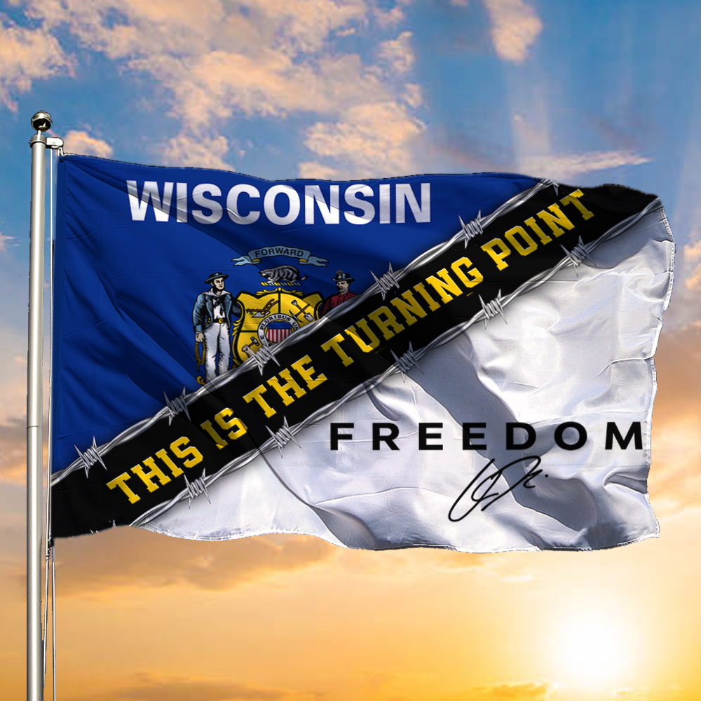 Charlie Kirk Freedom Flag This Is The Turning Point Badger Freedom Best Signed Outside Decor