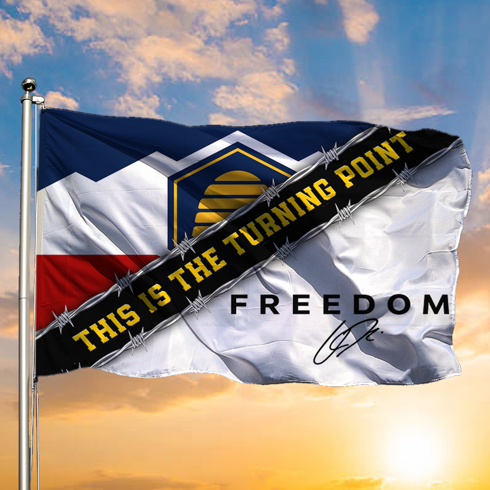 Charlie Kirk Freedom Flag This Is The Turning Point Beehive Freedom Signed Hanging Decorations