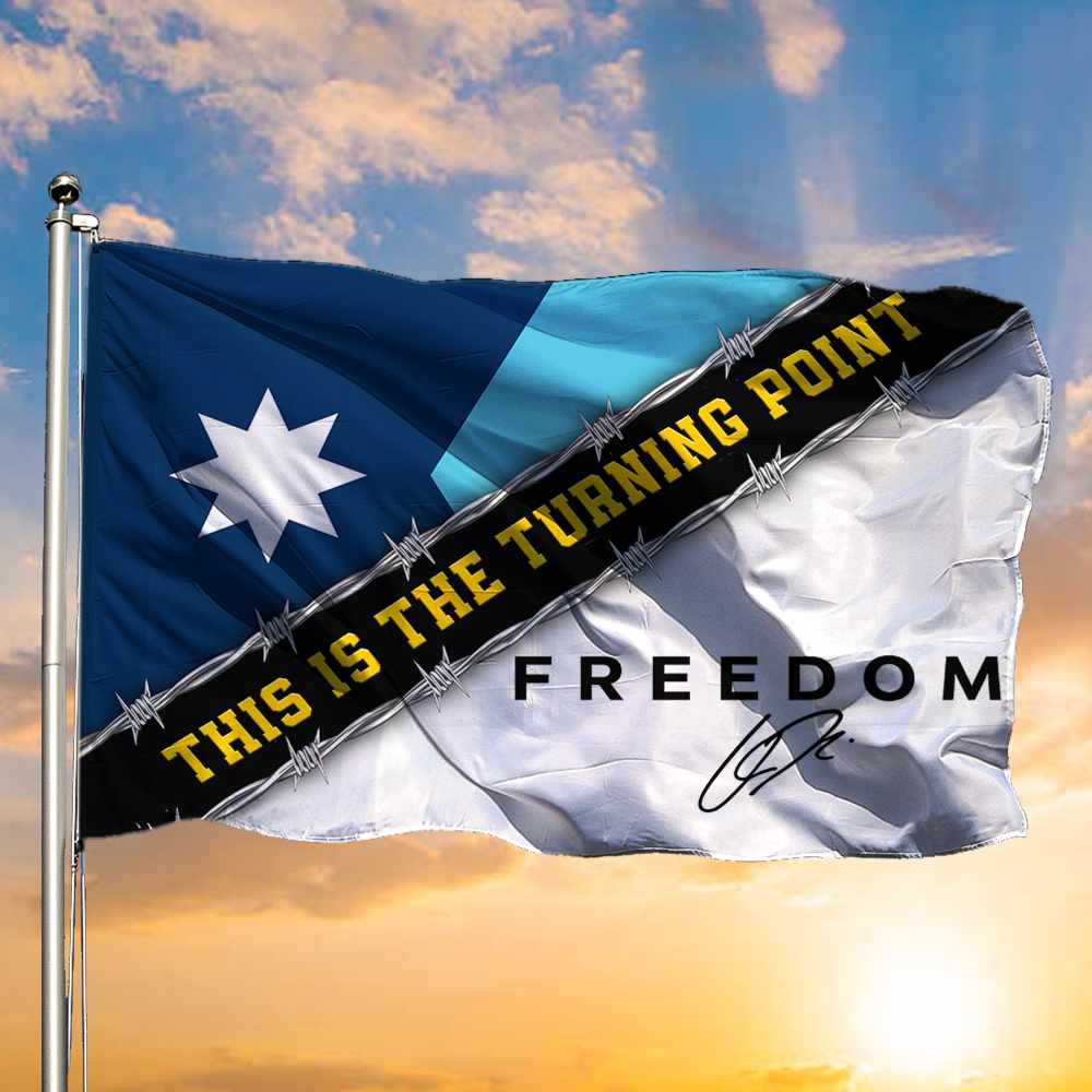 Charlie Kirk Freedom Flag This Is The Turning Point Lakeside Freedom Flag For Decorations