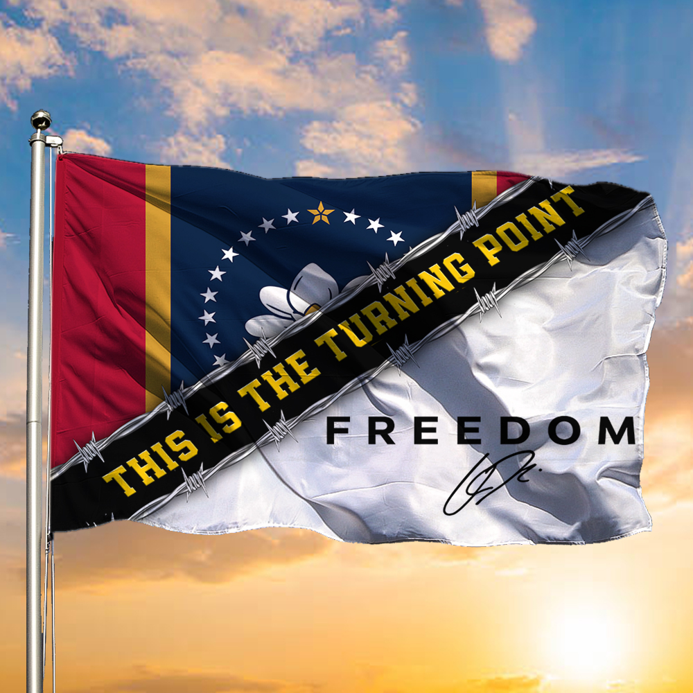 Charlie Kirk Freedom Flag This Is The Turning Point Magnolia Freedom Flag For Decor