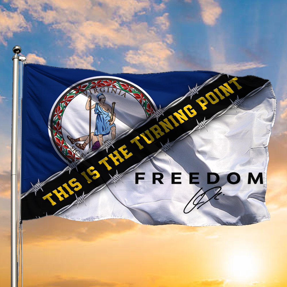 Charlie Kirk Freedom Flag This Is The Turning Point Old Dominion Freedom Signed Hanging Decor