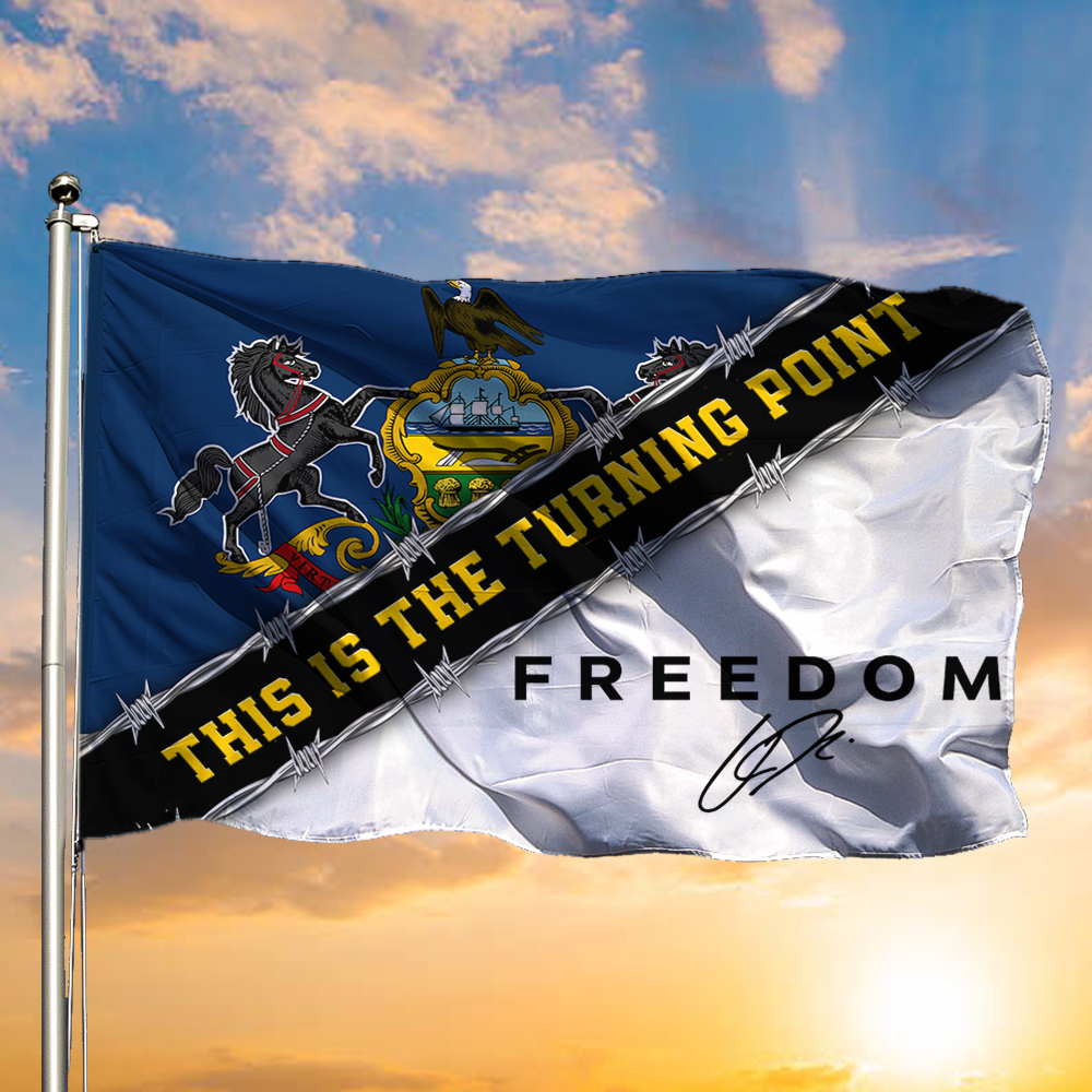 Charlie Kirk Freedom Flag This Is The Turning Point USA Keystone Pride Signed Flag For Hanging