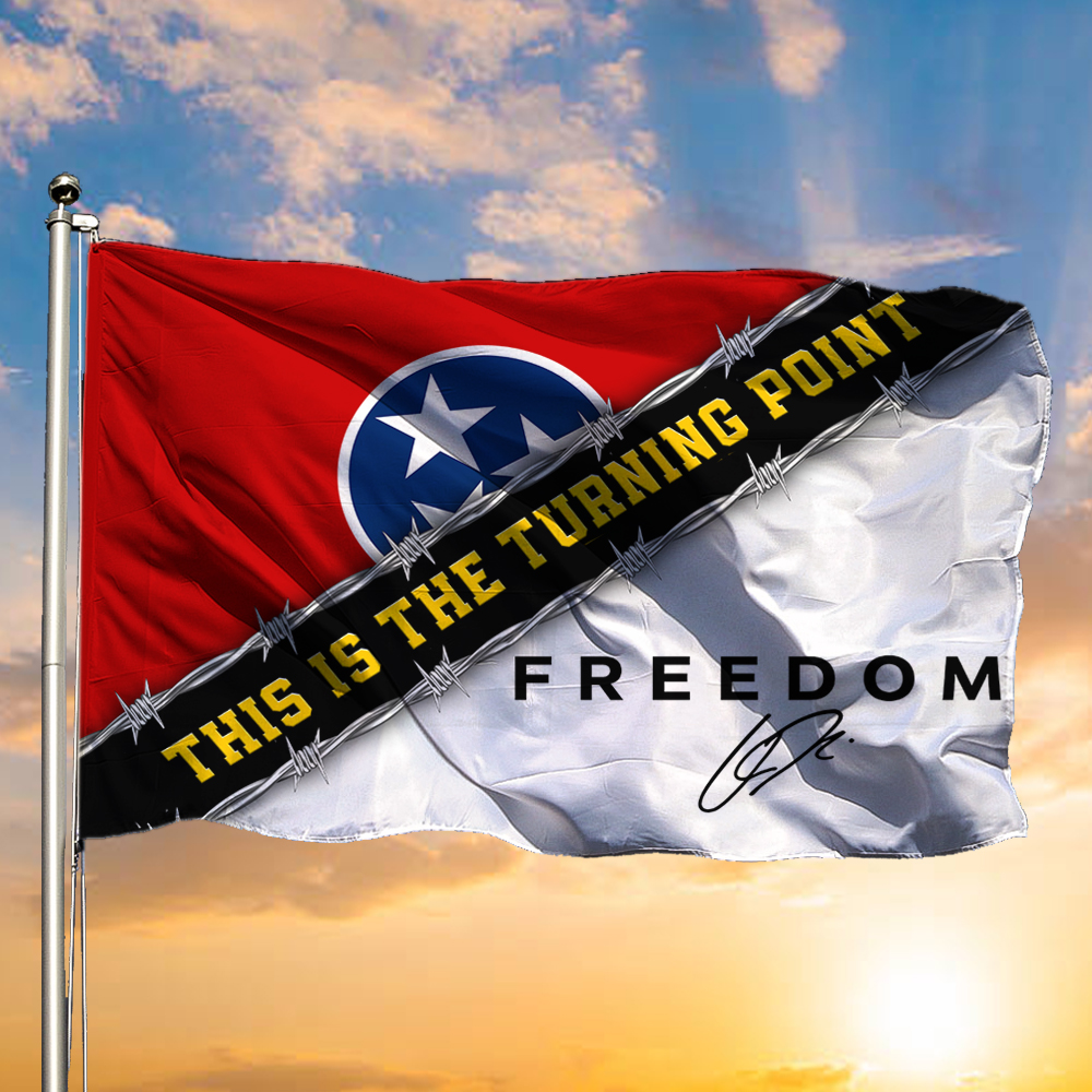 Charlie Kirk Freedom Flag This Is The Turning Point USA Volunteer Freedom Signed Hanging Decor