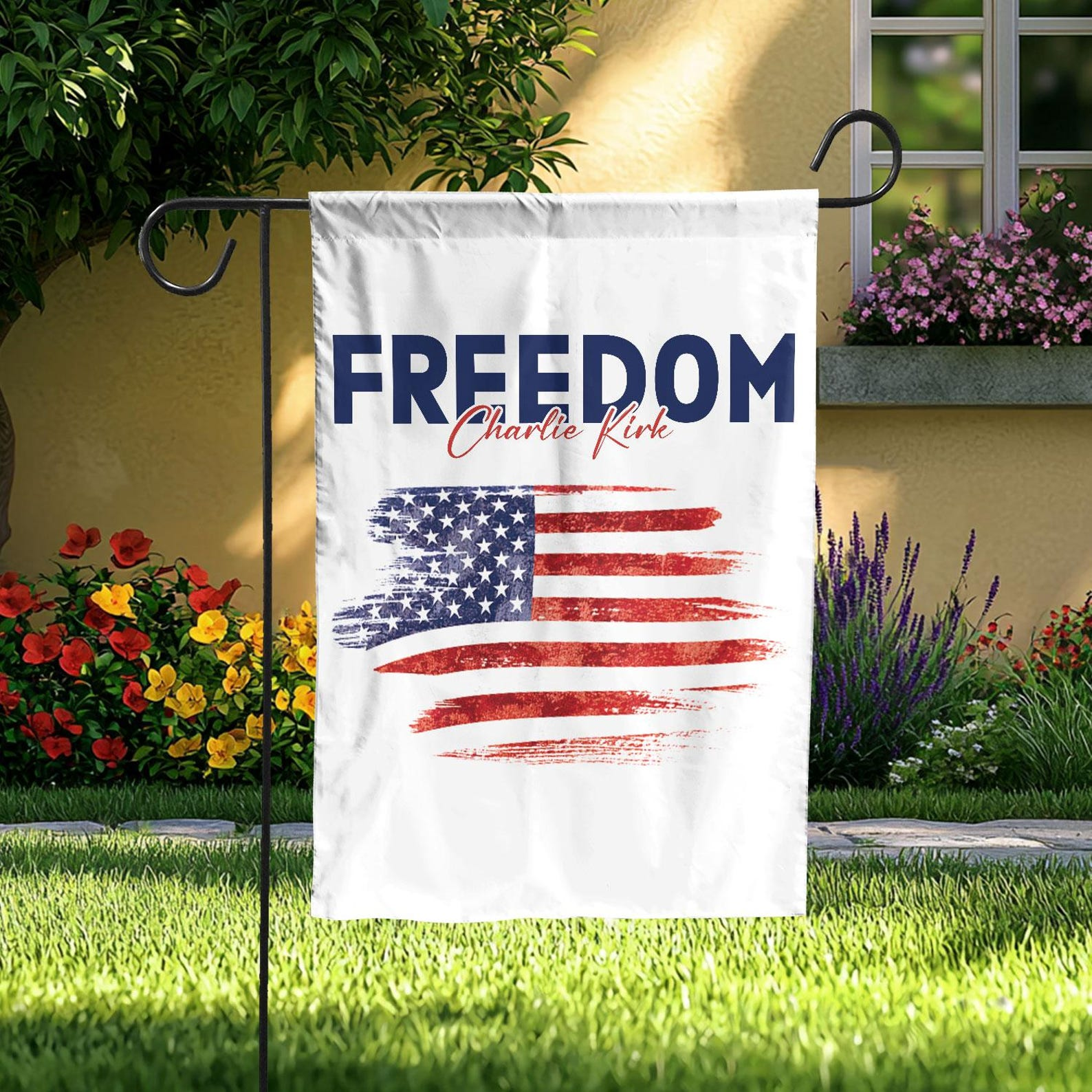 Charlie Kirk Freedom Garden Flag Justice for Charlie Kirk Flag Charlie Kirk Quote Garden Flag Freedom