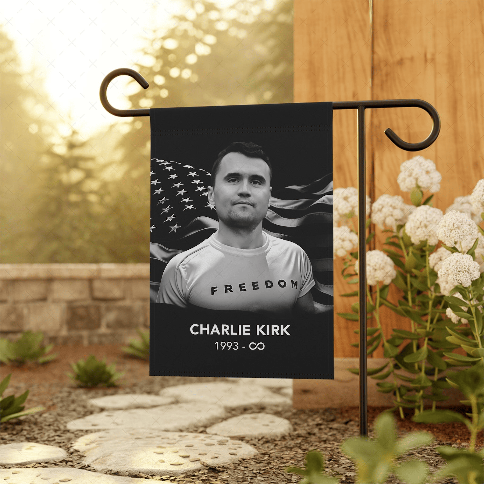 Charlie Kirk Freedom Garden Flag Justice for Charlie Kirk Flag Charlie Kirk Quote Garden Flag Freedom