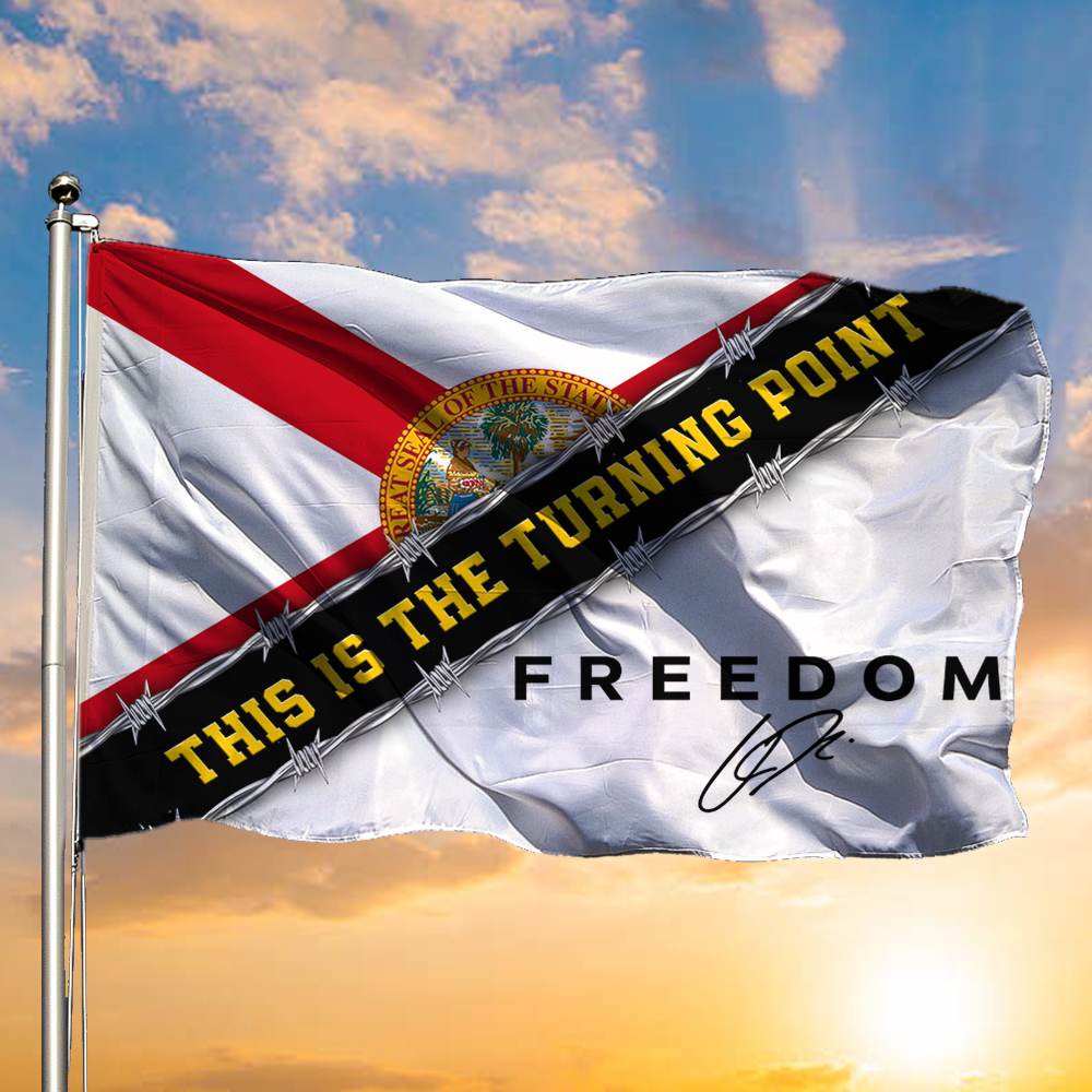 Charlie Kirk Freedom Garden Flag Sunshine Freedom Turning Point USA Merch Signed Flag