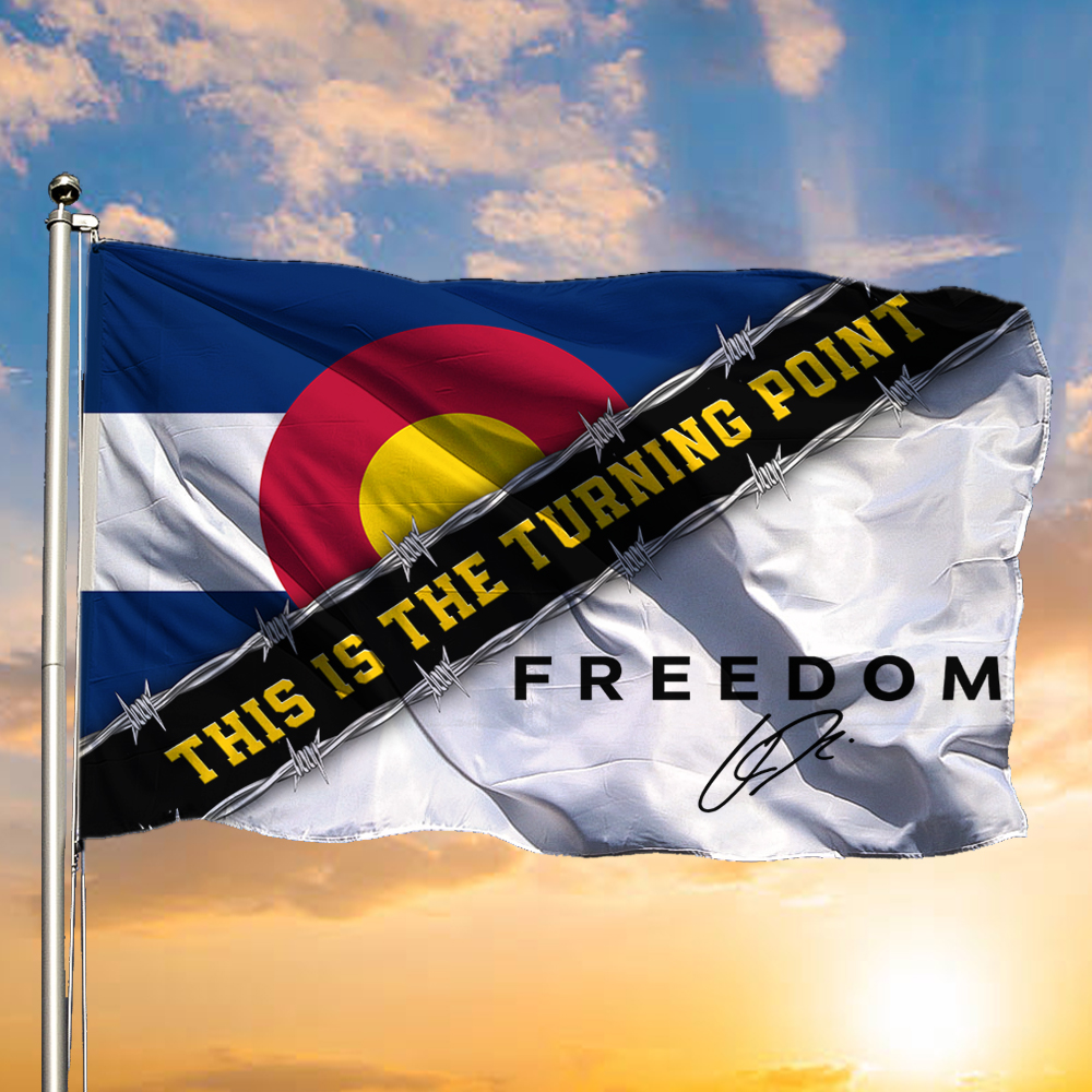 Charlie Kirk Freedom Garden Flag Turning Point USA Centennial Freedom Signed Charlie Kirk Flag