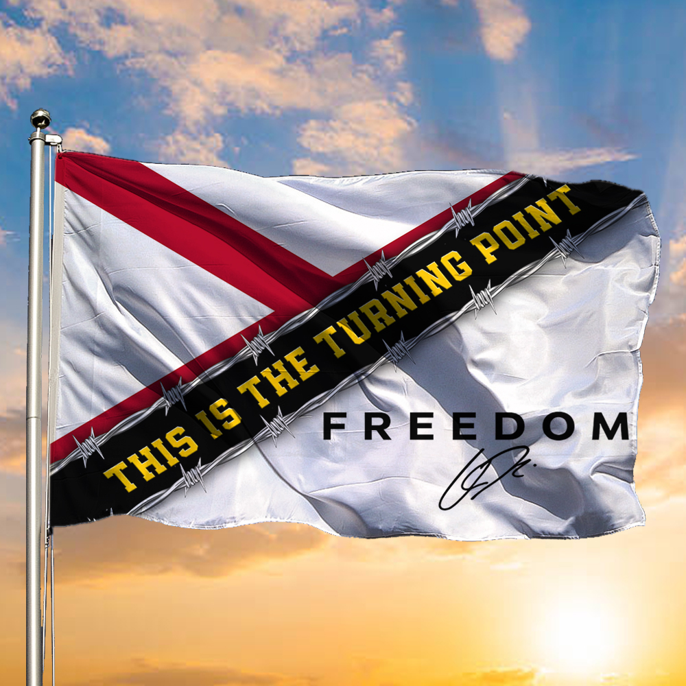 Charlie Kirk Freedom Garden Flag Turning Point USA Dixie Freedom Signed Flag For Patriots