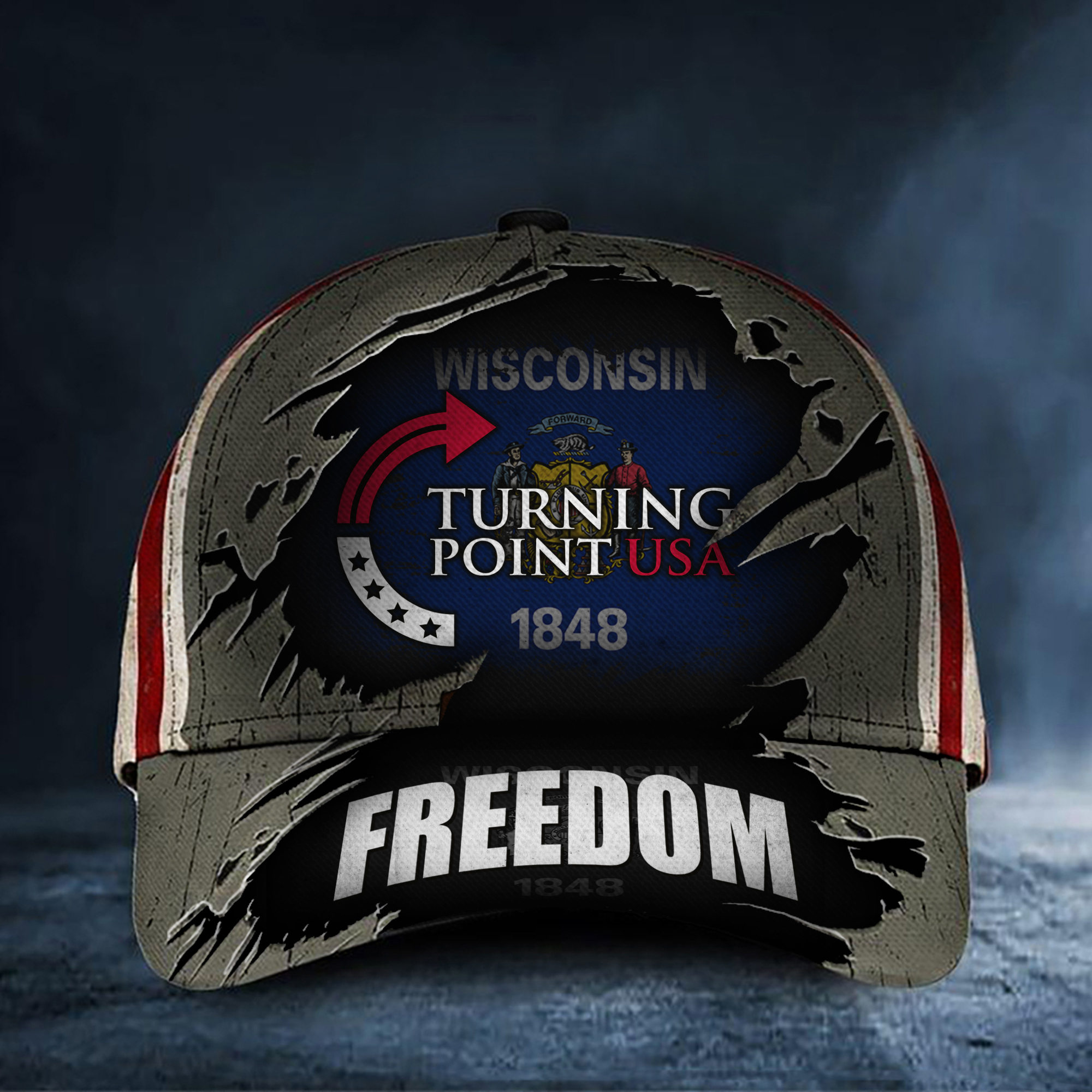 Charlie Kirk Freedom Hat Badger Freedom Turning Point USA Baseball Cap For Proud Supporters