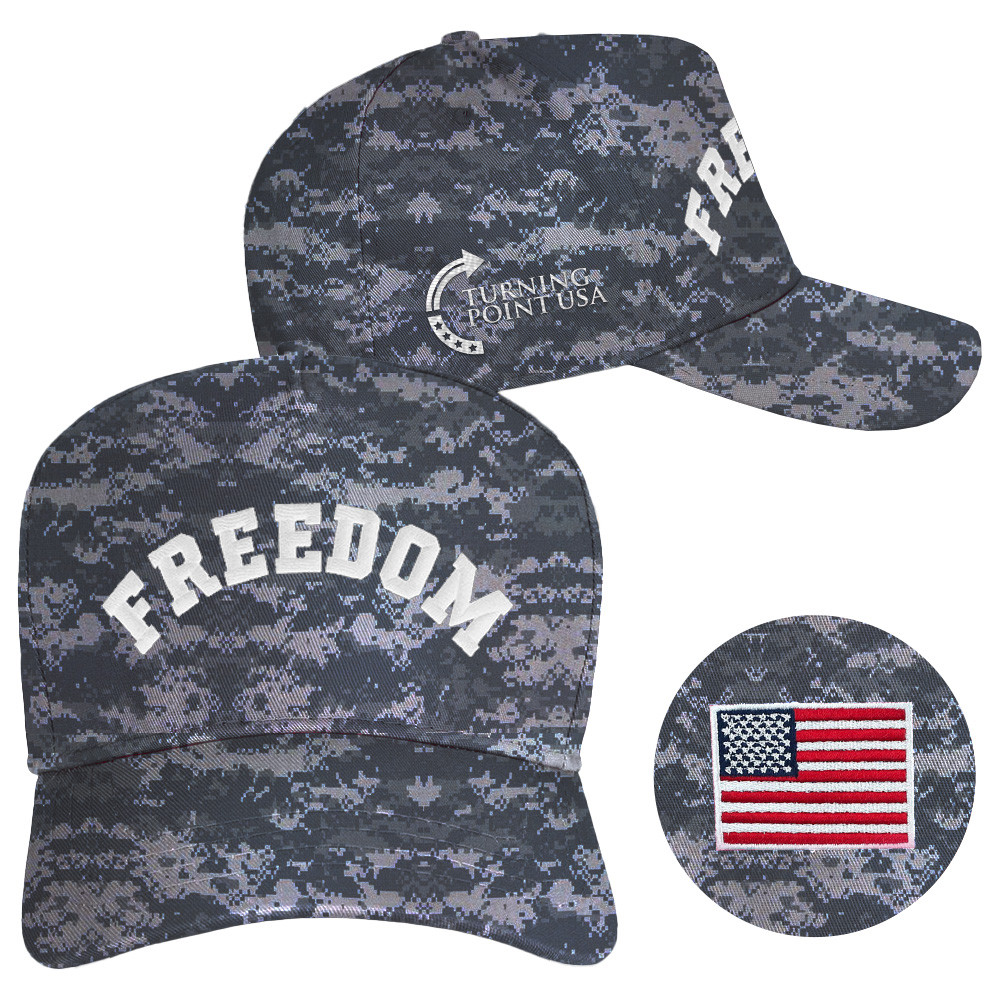 Charlie Kirk Freedom Hat Camo Embroidered Turning Point USA Merch Charlie Kirk Hat Gifts For Dad