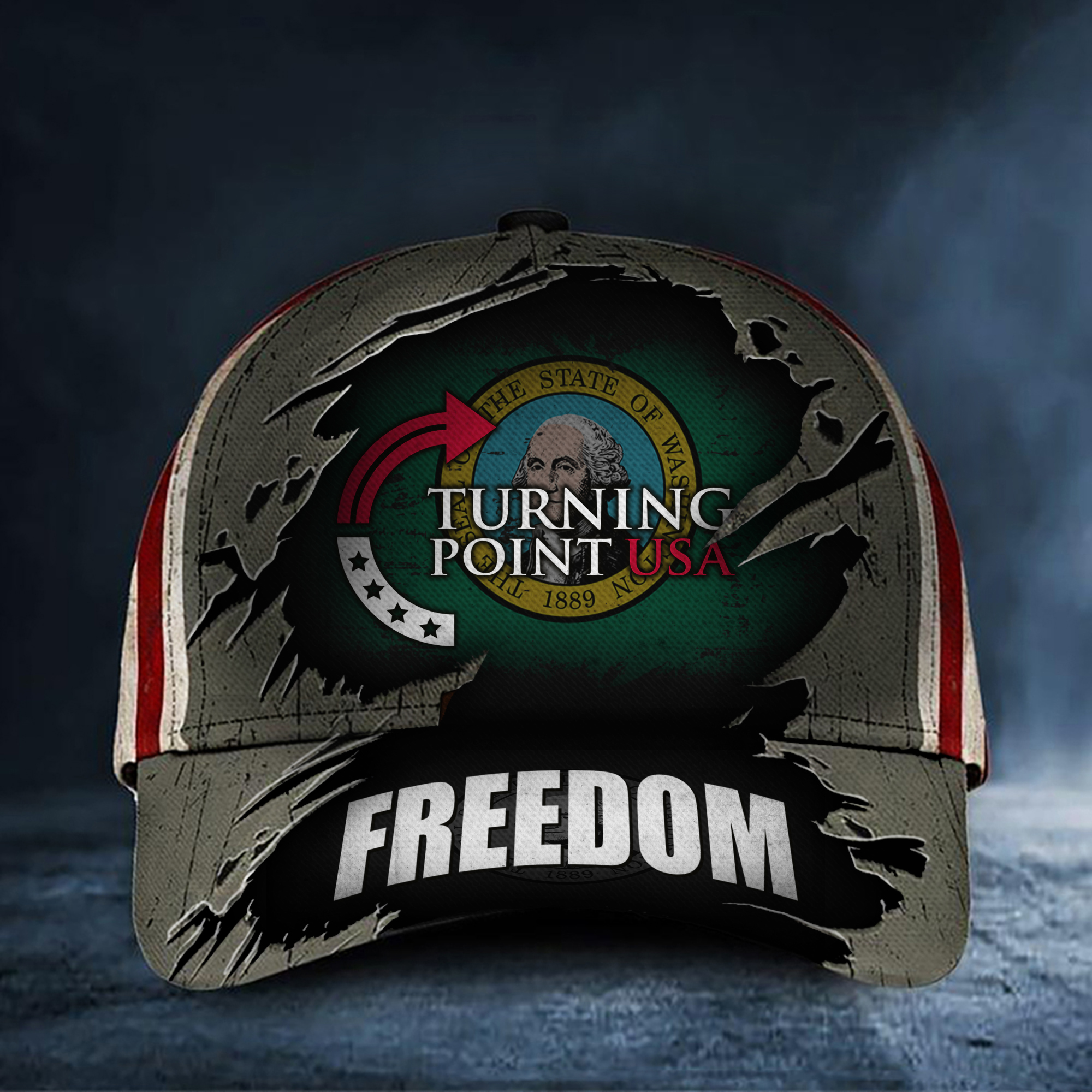 Charlie Kirk Freedom Hat Evergreen Freedom Turning Point USA Baseball Cap For Patriots