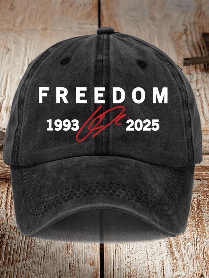 Charlie Kirk Freedom Hat Freedom Charlie Kirk Wore Signed 1993 2025 Freedom Baseball Cap
