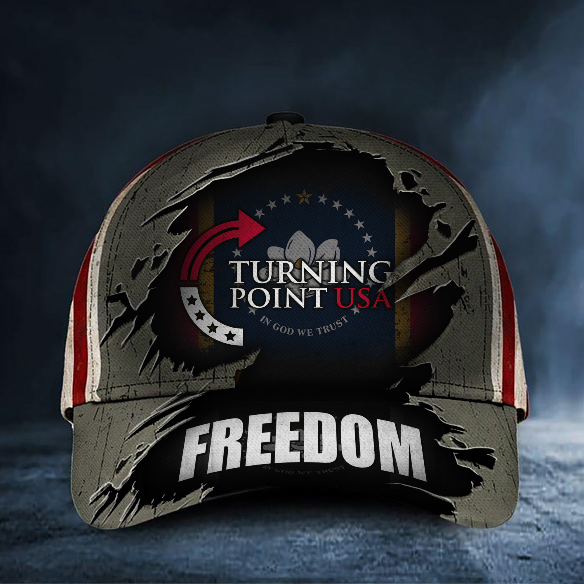 Charlie Kirk Freedom Hat Turning Point USA Magnolia Freedom Baseball Cap For Patriots