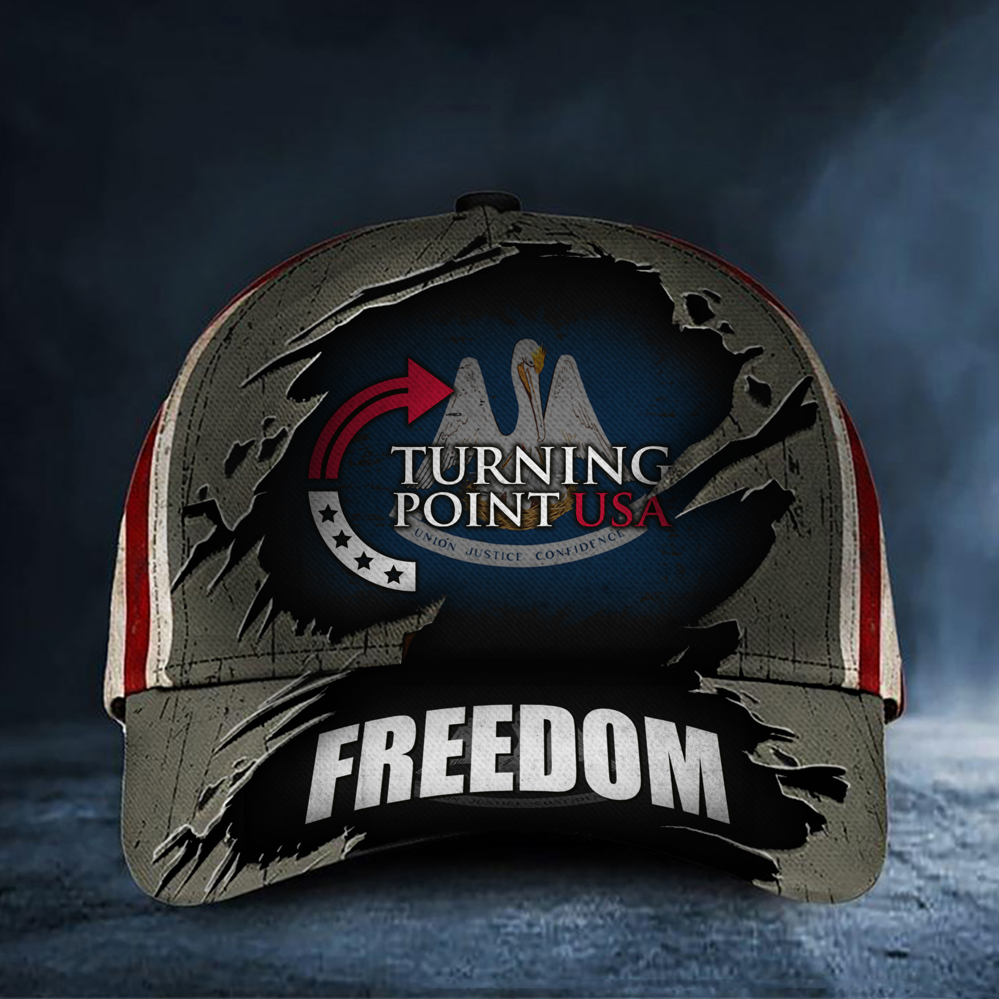 Charlie Kirk Freedom Hat Turning Point USA Pelican Freedom Baseball Cap Gifts